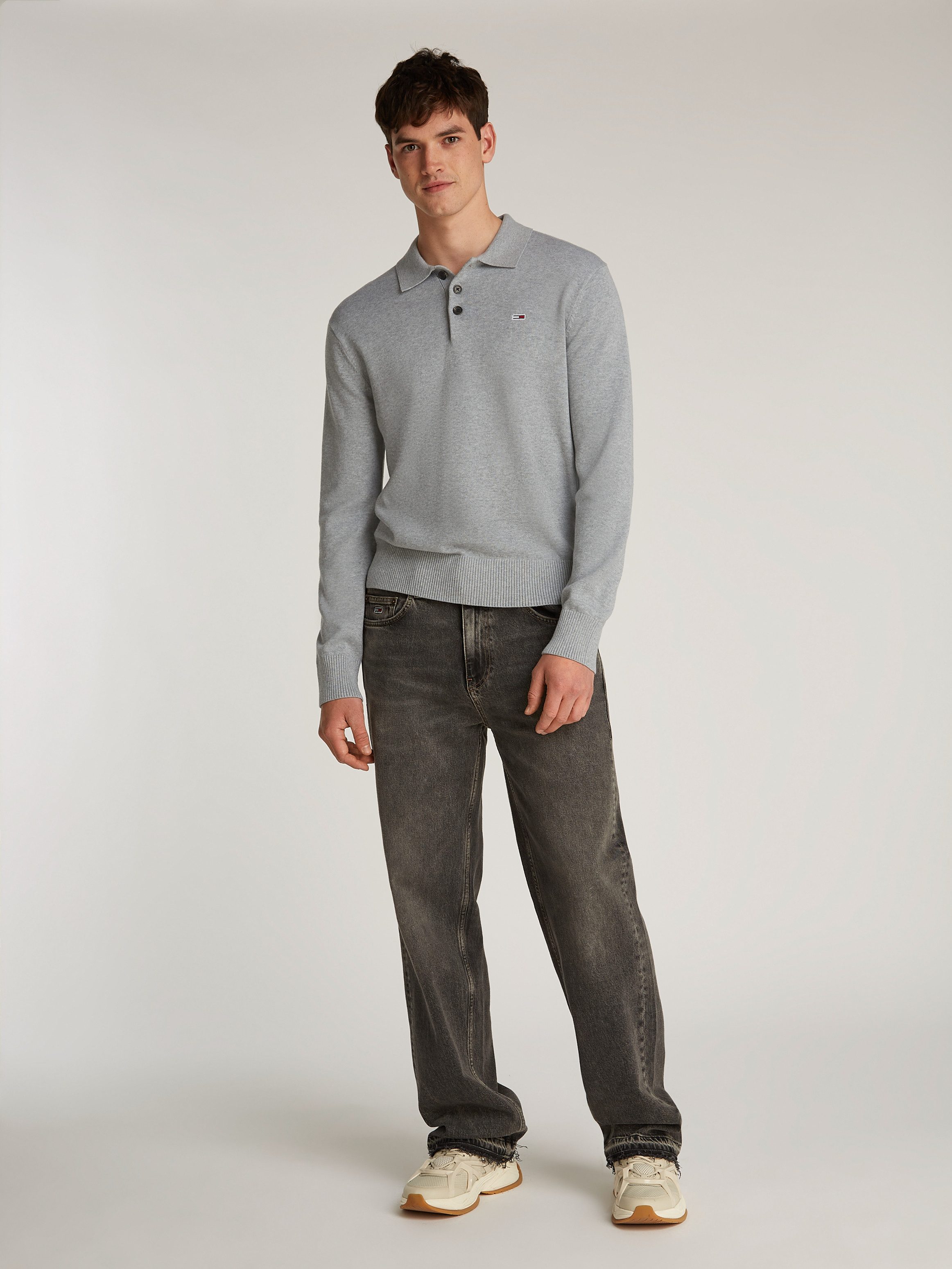 TOMMY JEANS Trui met polokraag TJM SLIM ESSENTIAL POLO SWEATER