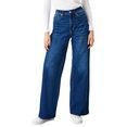 s.oliver high-waist jeans met verlengde riemlussen blauw