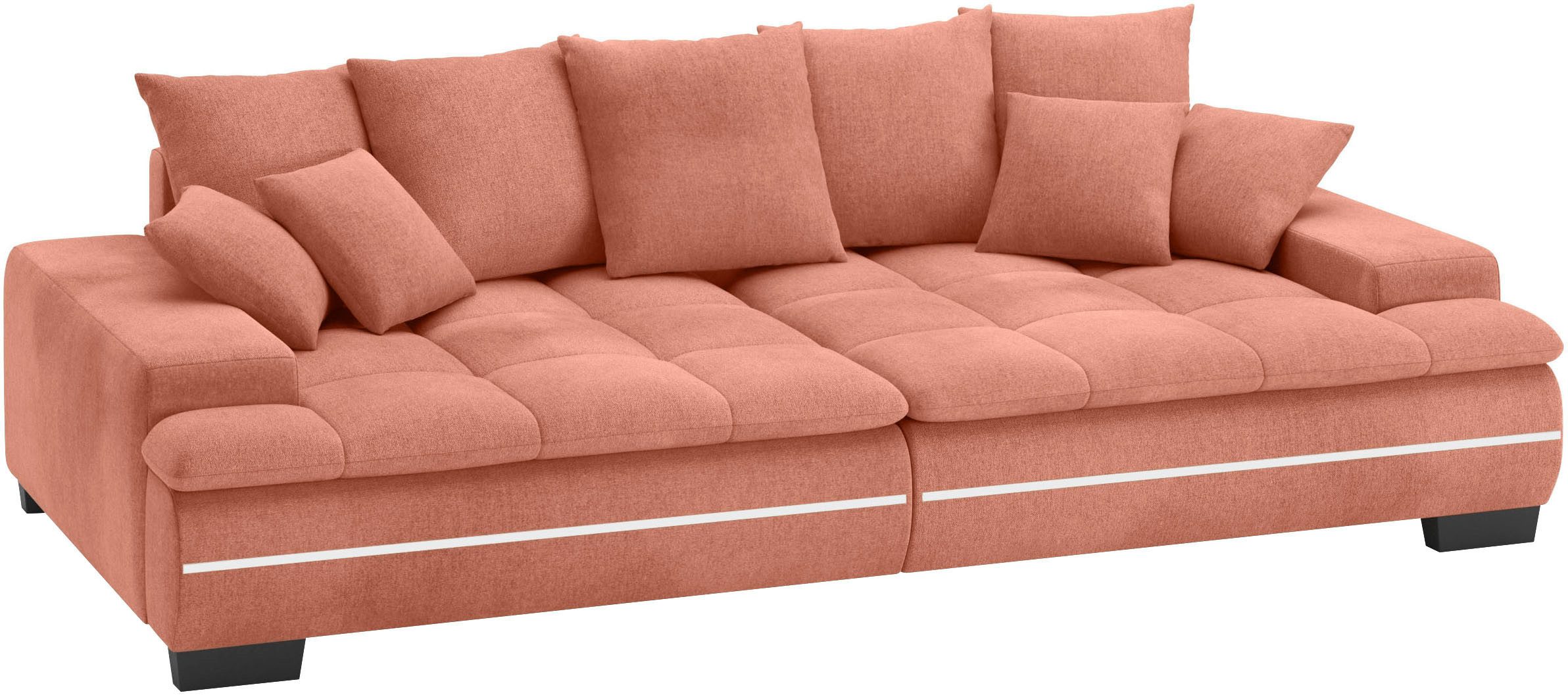 Mr. Couch Megabank Haiti II RGB-LED verlichting, koudschuim bekleding, tot 140 kg belastbaar oranje, xxl banken