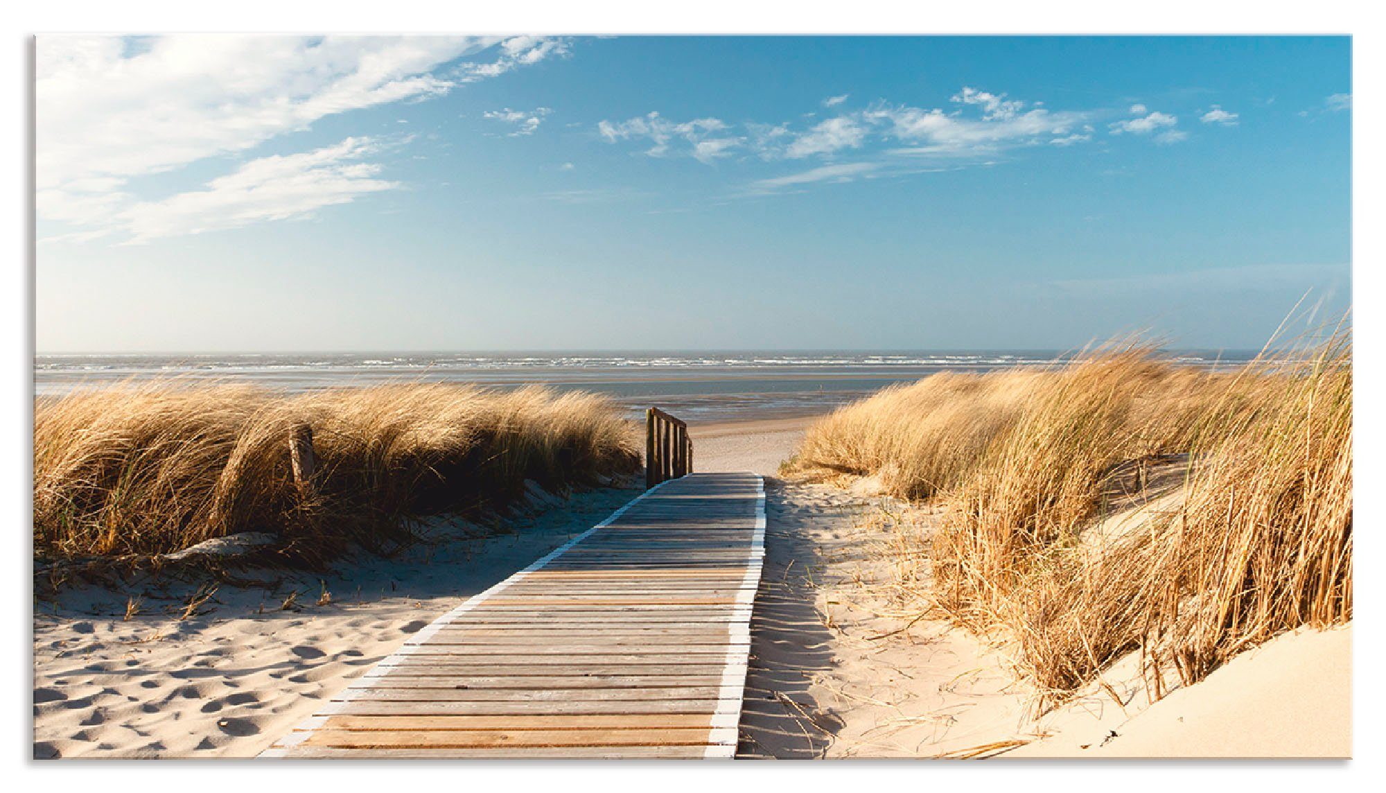 Artland Keukenwand Noordzeestrand op Langeoog - pier zelfklevend in vele maten - spatscherm keuken achter kookplaat en spoelbak als wandbescherming tegen vet, water en vuil - achte