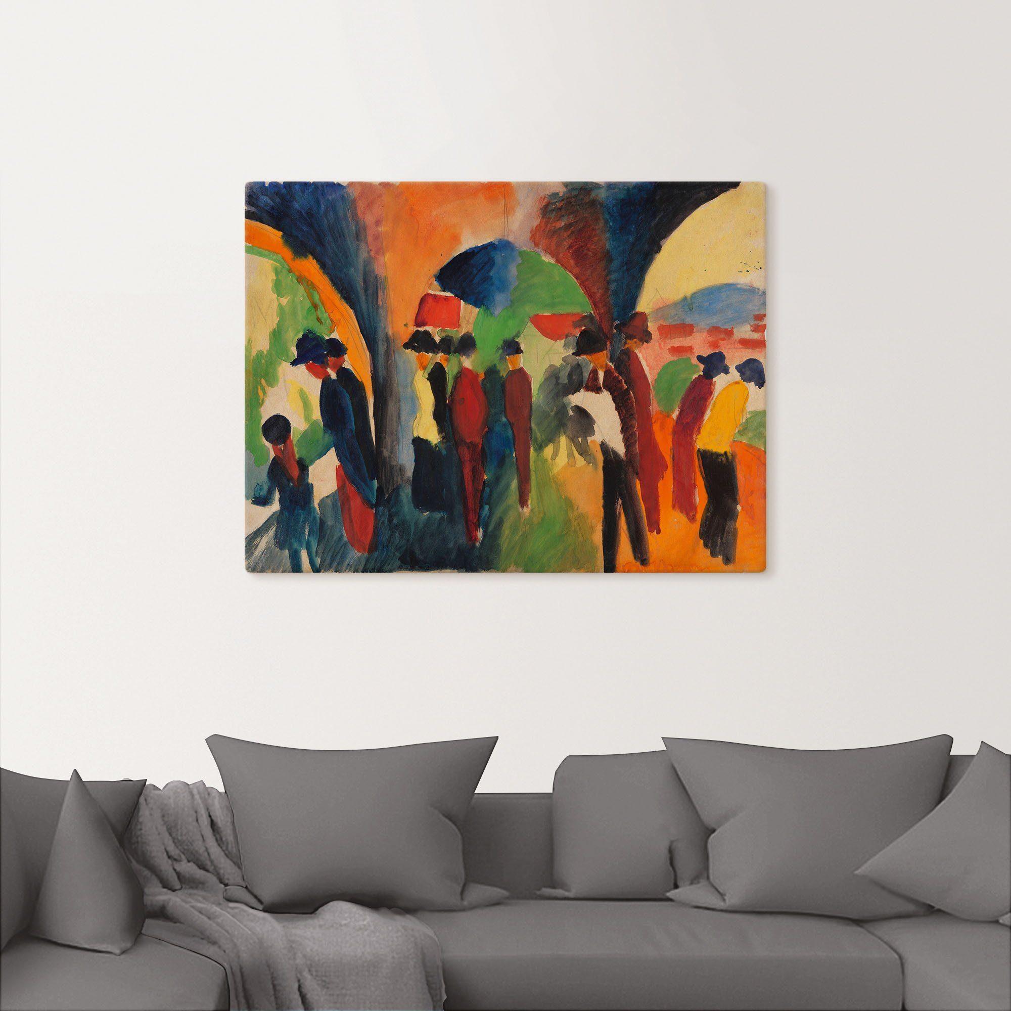Artland Artprint op linnen Onder de arcades van Thun