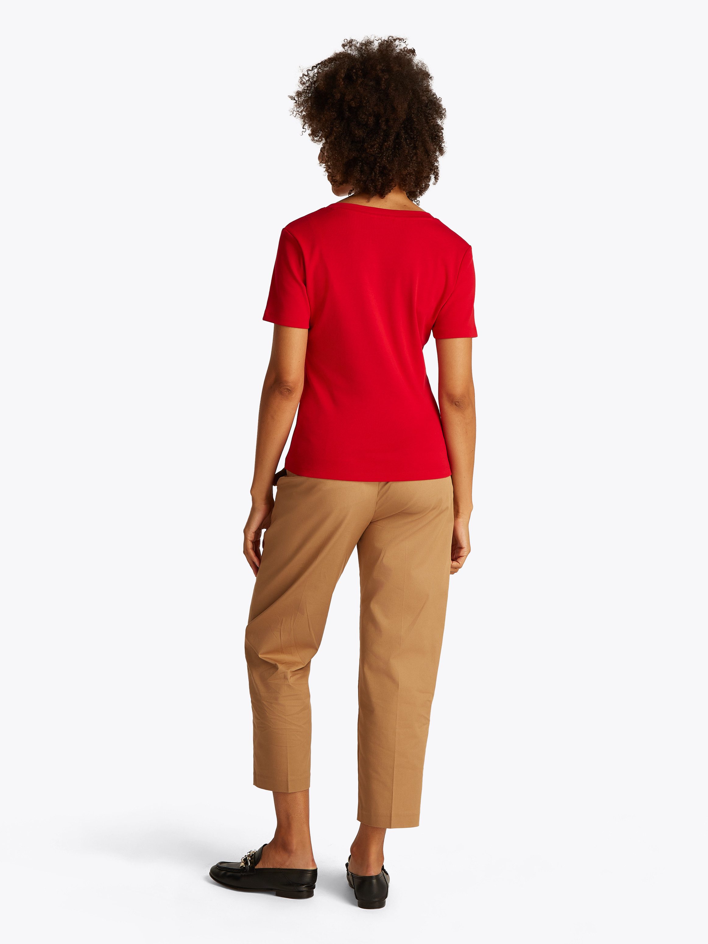 Tommy Hilfiger T-shirt SLIM CODY V-NK SS met geborduurd logo