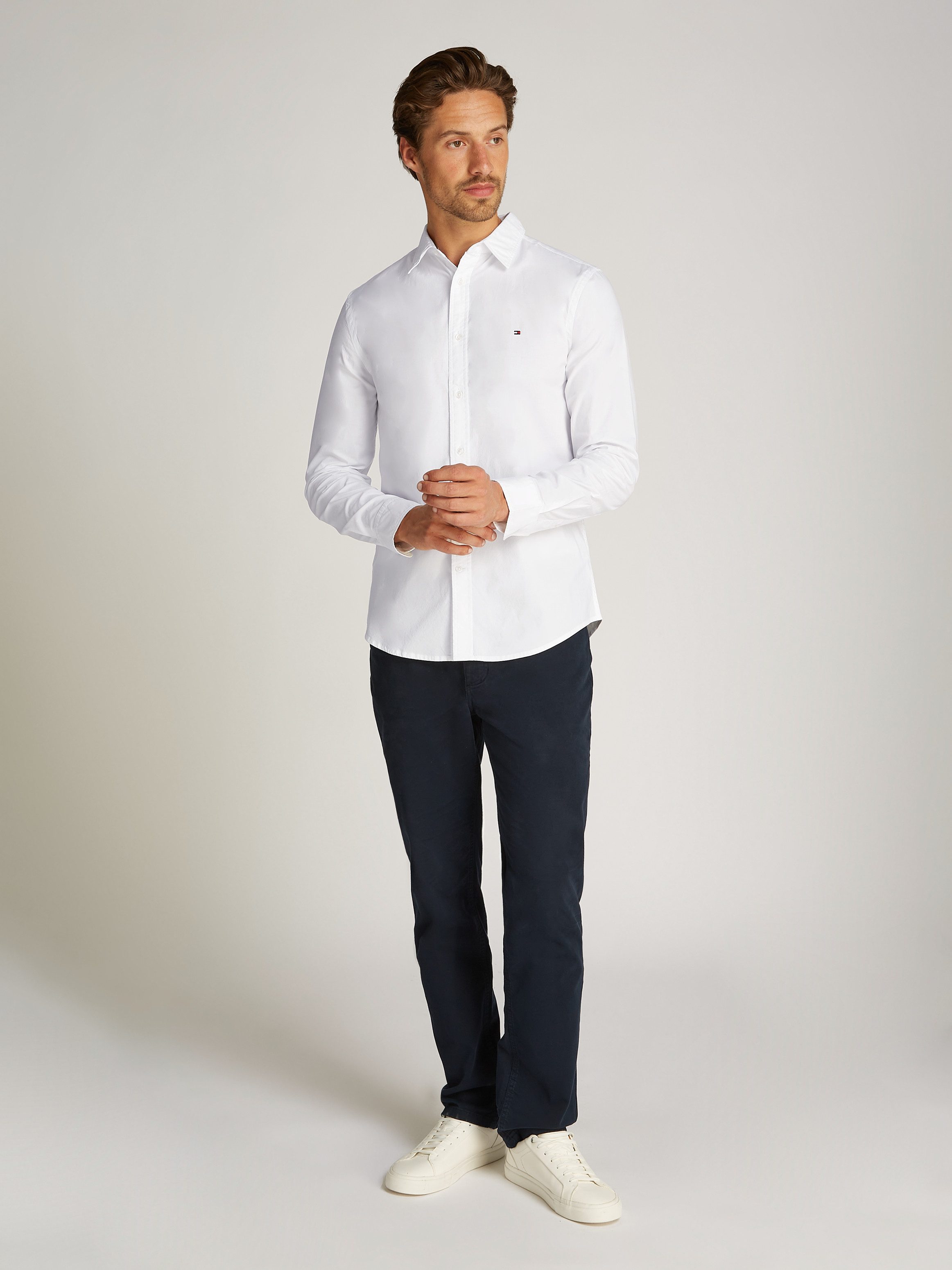 Tommy Hilfiger Businessoverhemd FLEX POPLIN KENT COLLAR SF SHIRT