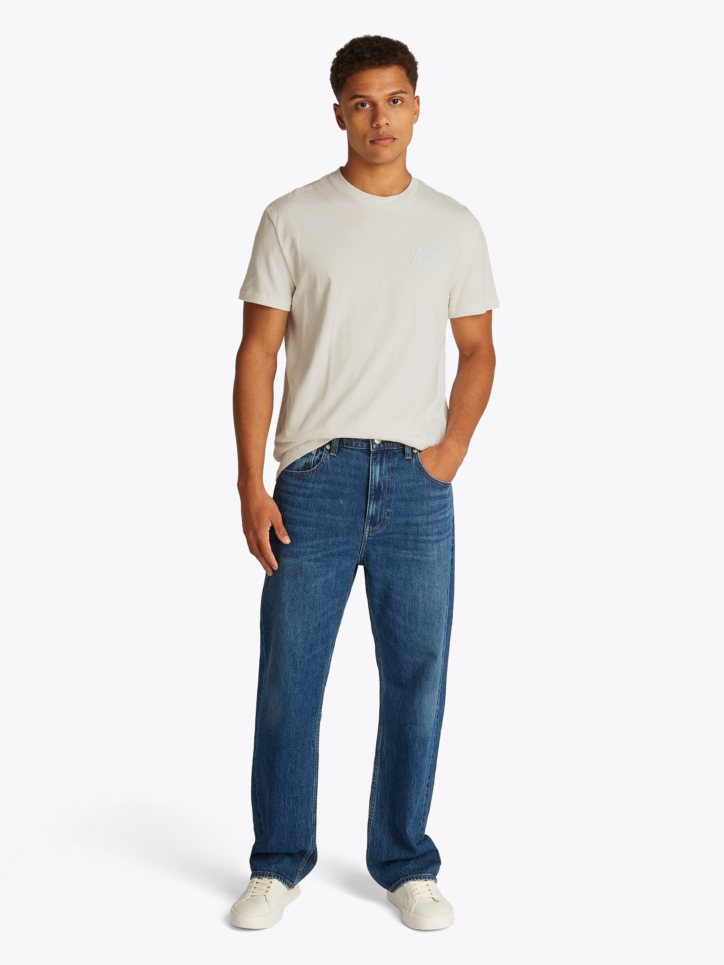 TOMMY JEANS Shirt met korte mouwen TJM REG BUBBLE BACK SS TEE EXT