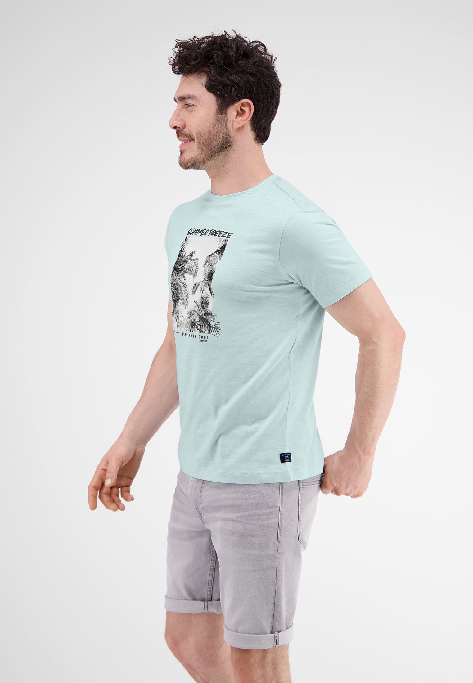 Lerros T-shirt LERROS T-shirt met fotoprint
