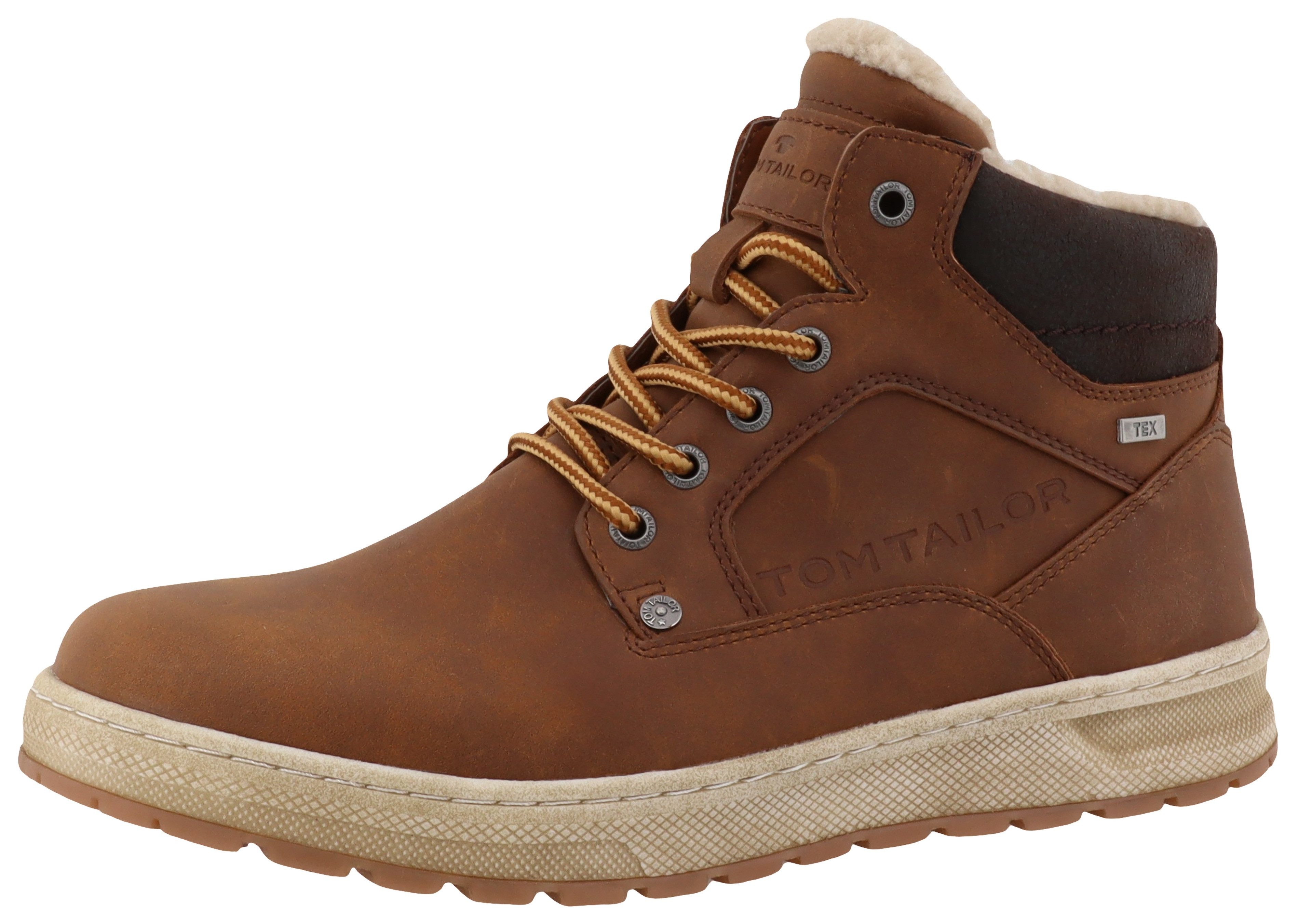 Tom Tailor Winterlaarzen , plateau, veterschoenen, high-top sneaker met binnenrits heren boots & laarzen maat 46 bruin