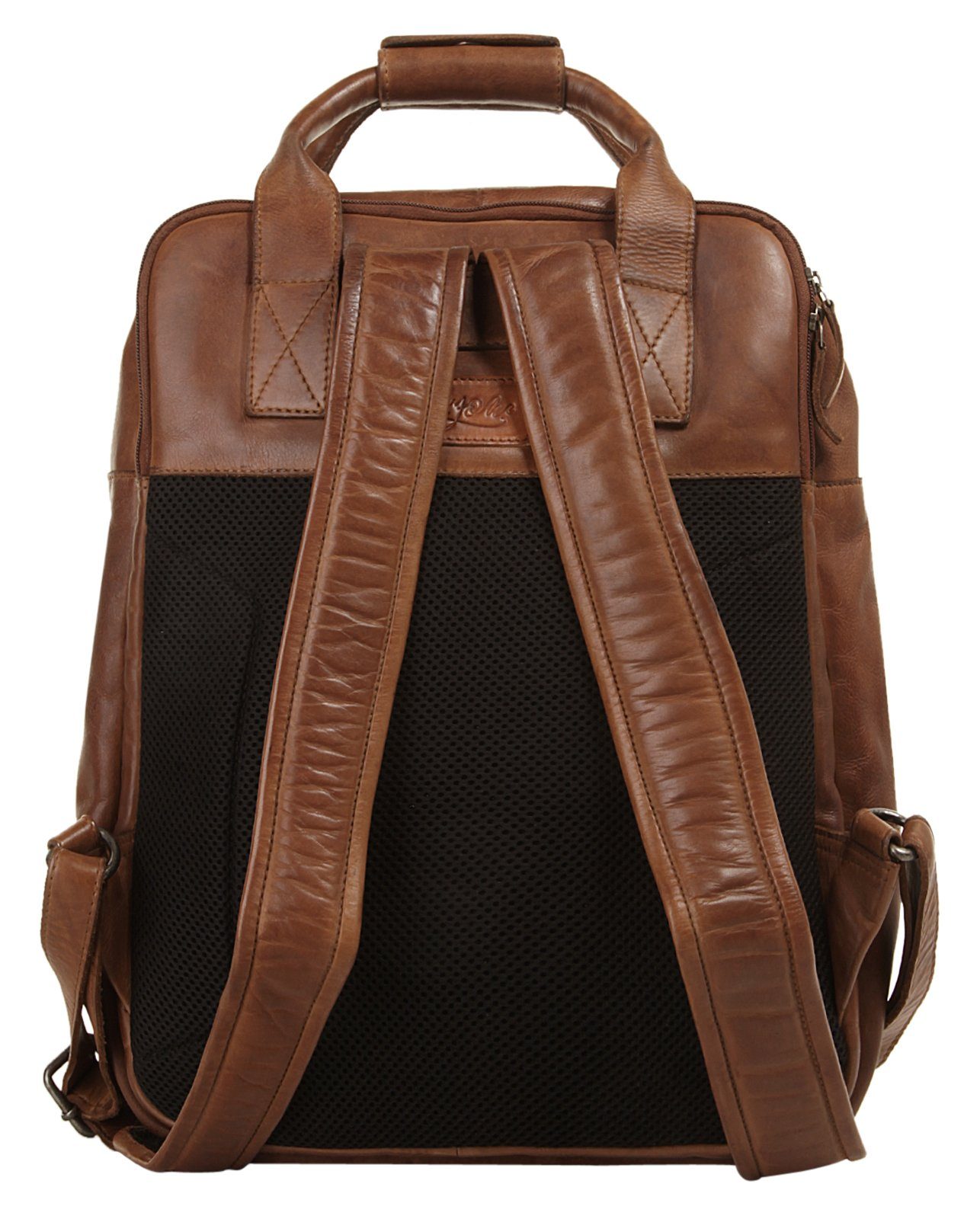 X-Zone Laptoprugzak echt leder