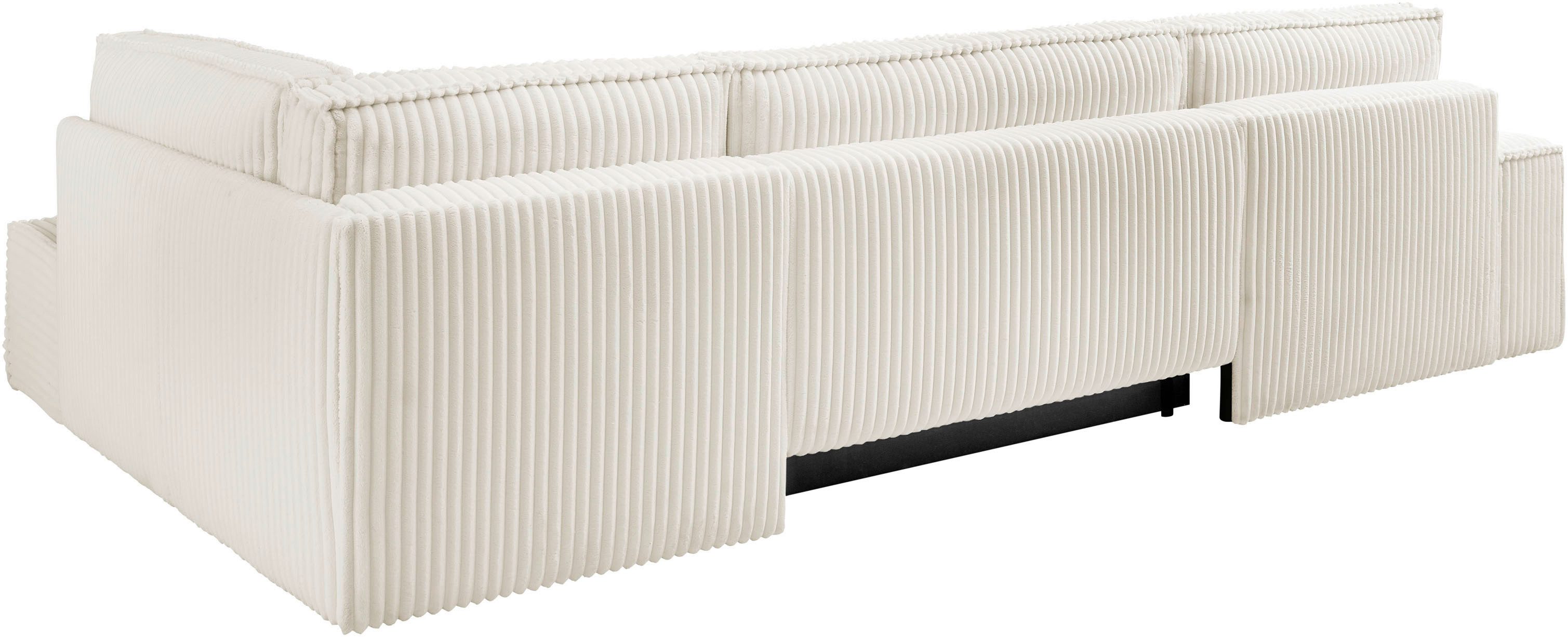 andas Zithoek FINNLEY U-model XXL 329 cm, bedbank, slaapfunctie m. bedkist