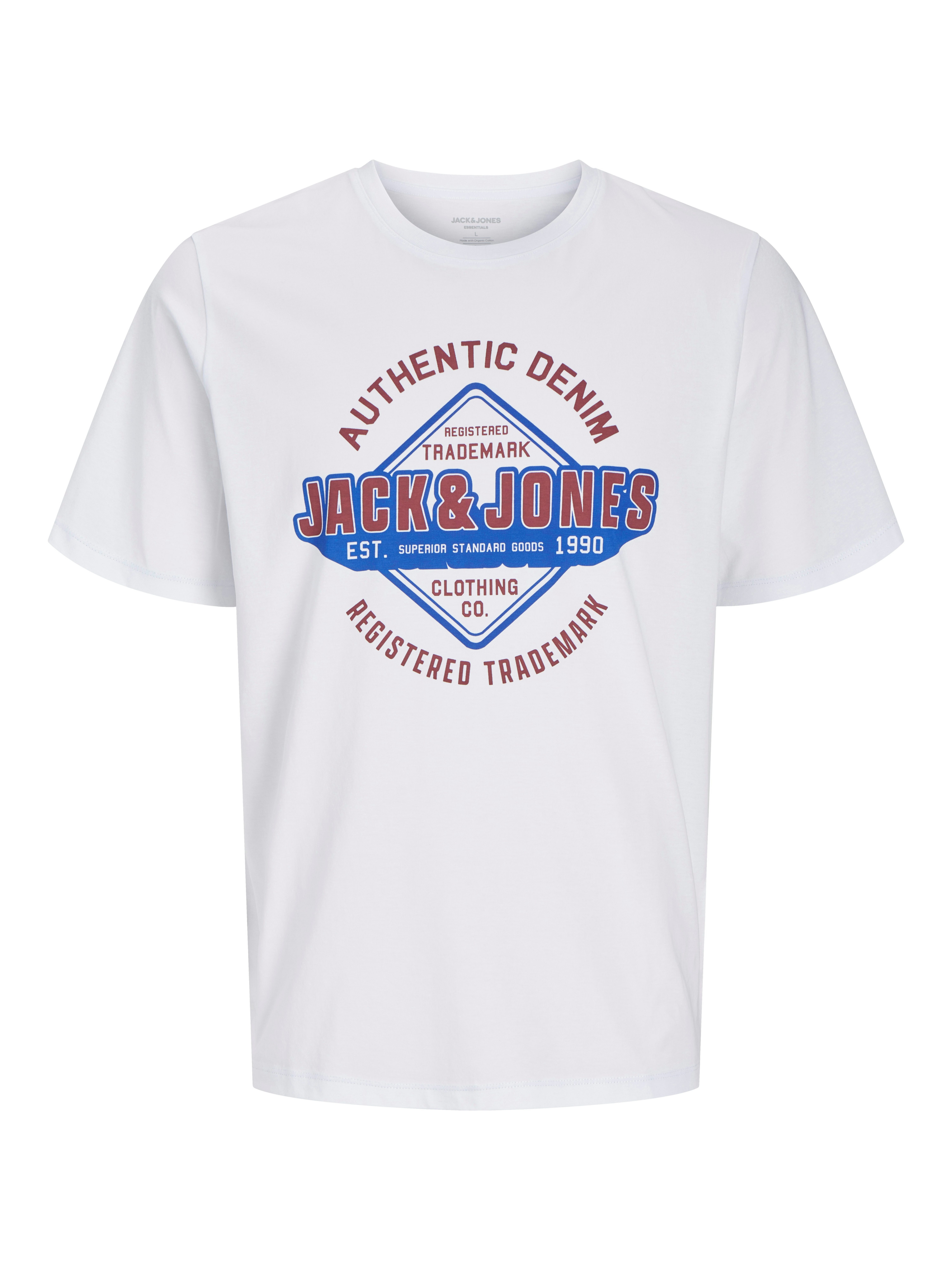 Jack & Jones Shirt met ronde hals JJELOGO TEE SS O-NECK 2 COL SS25 3PK MP (set, 3-delig)