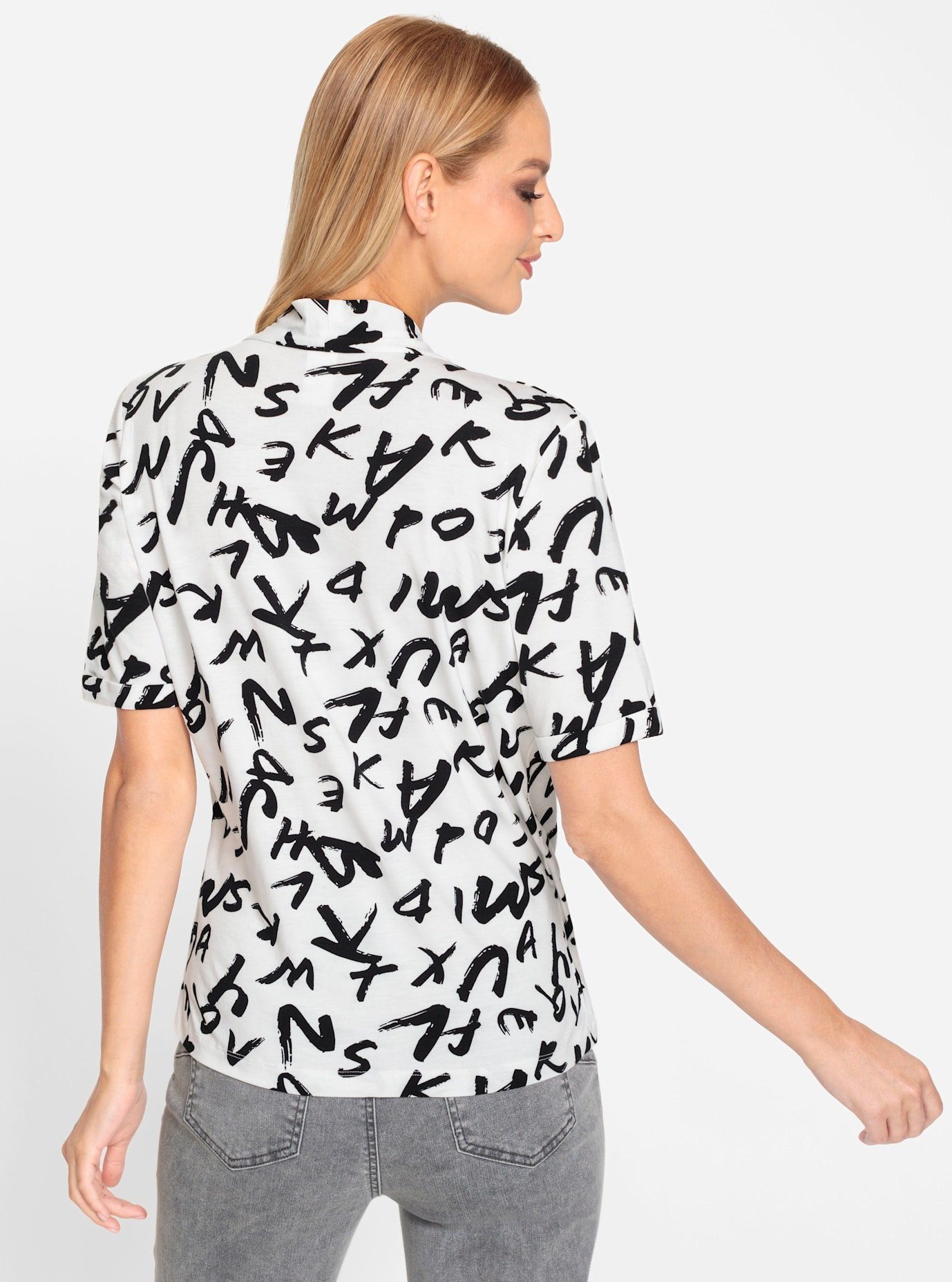 heine Wikkelshirt Gedessineerd shirt (1-delig)