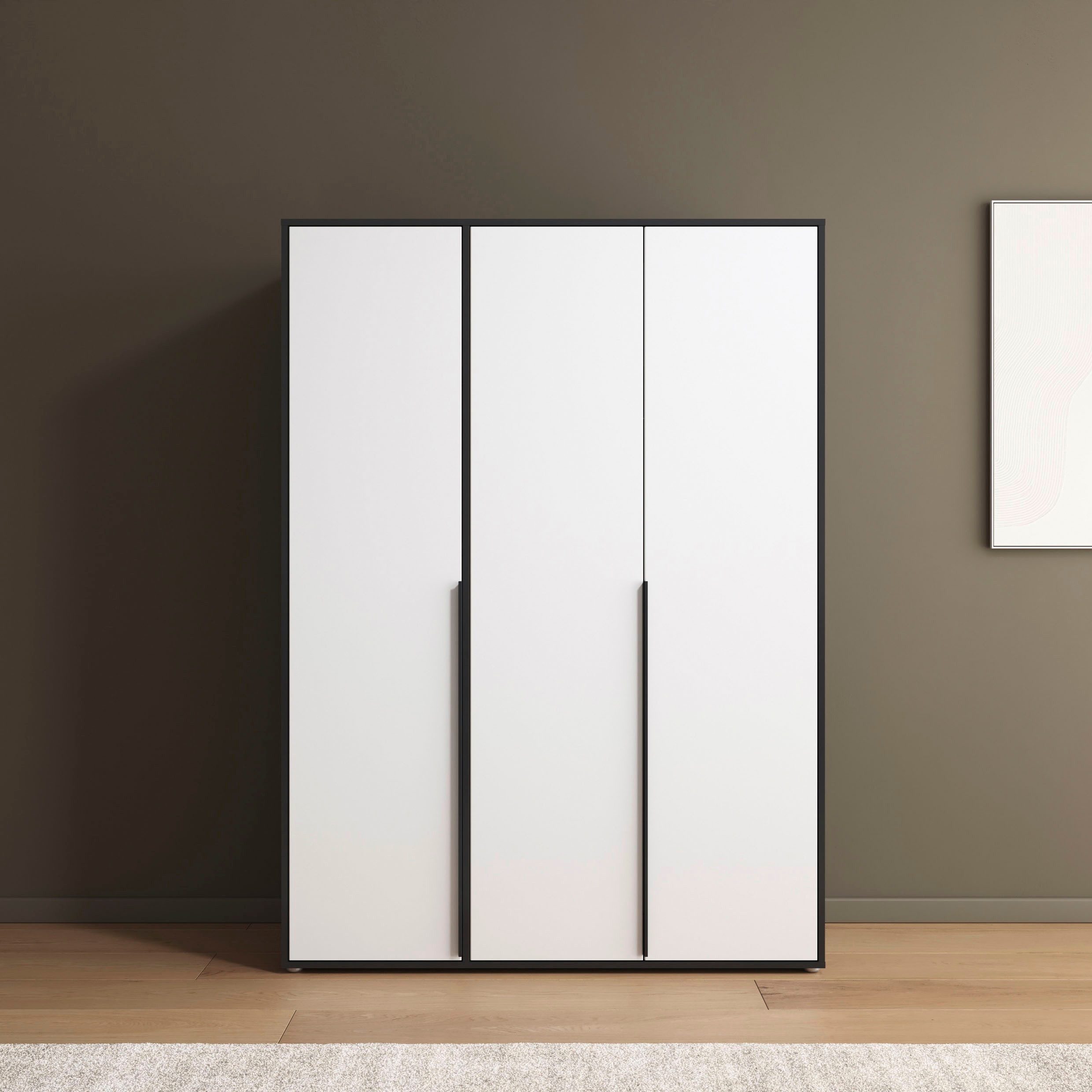rauch Draaideurkast Kledingkast Kast Garderobe Wasmand NAGATA veel Opbergruimte met moderne stanggrepen in grijs metallic topseller made in germany