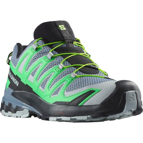Salomon XA Pro 3D V9 Trail Running Shoes Flint Stone-Green Gecko-Black