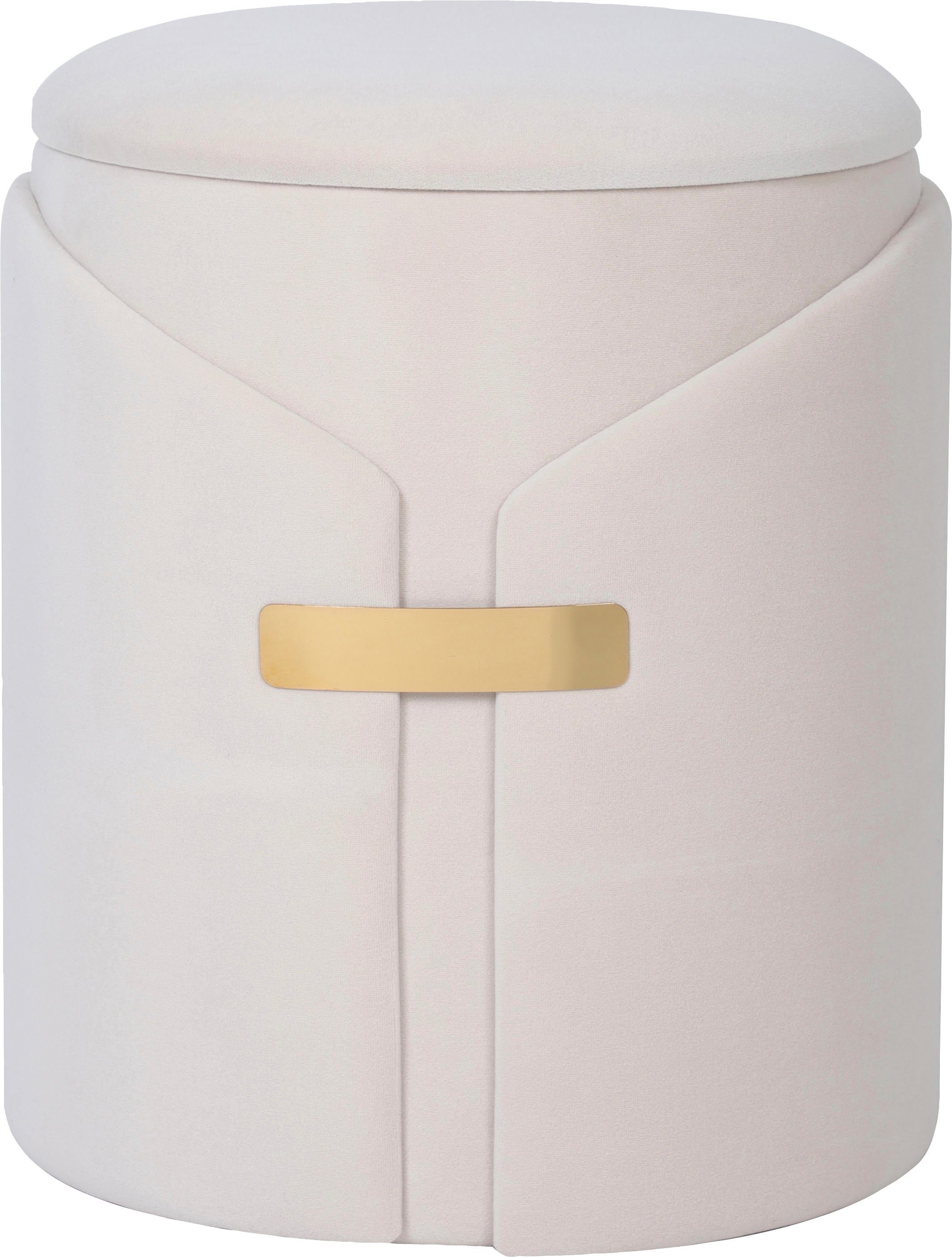 Kayoom Zithoek Kruk Forcet 125 2-delige set, elegante kunstfluwelen bekleding modern, met opbergruimte, decoratief, veel decoratieve kleurcombinaties (set, 2-delig)
