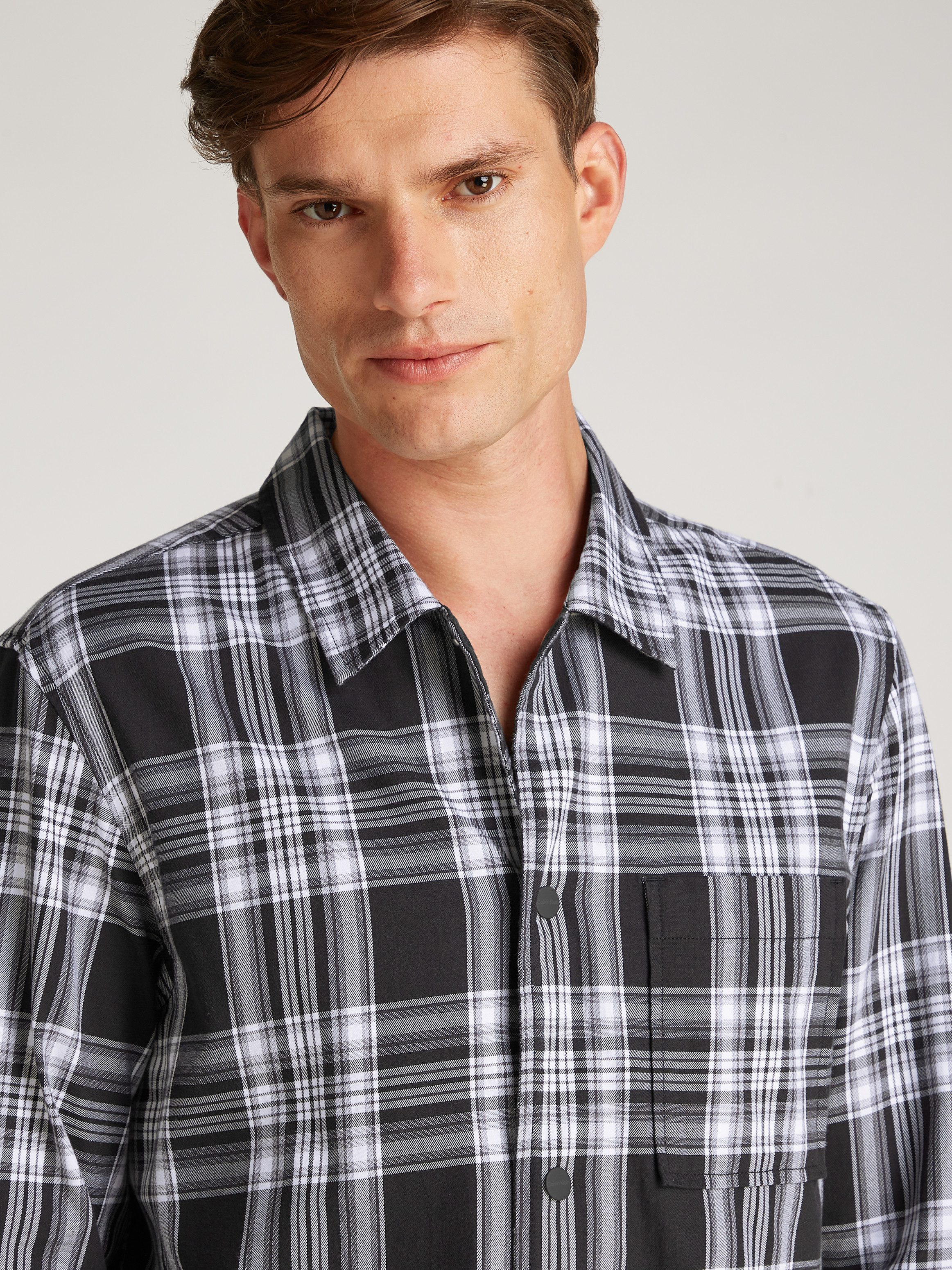 Calvin Klein Geruit overhemd TWILL CHECK SNAPS OVERSHIRT