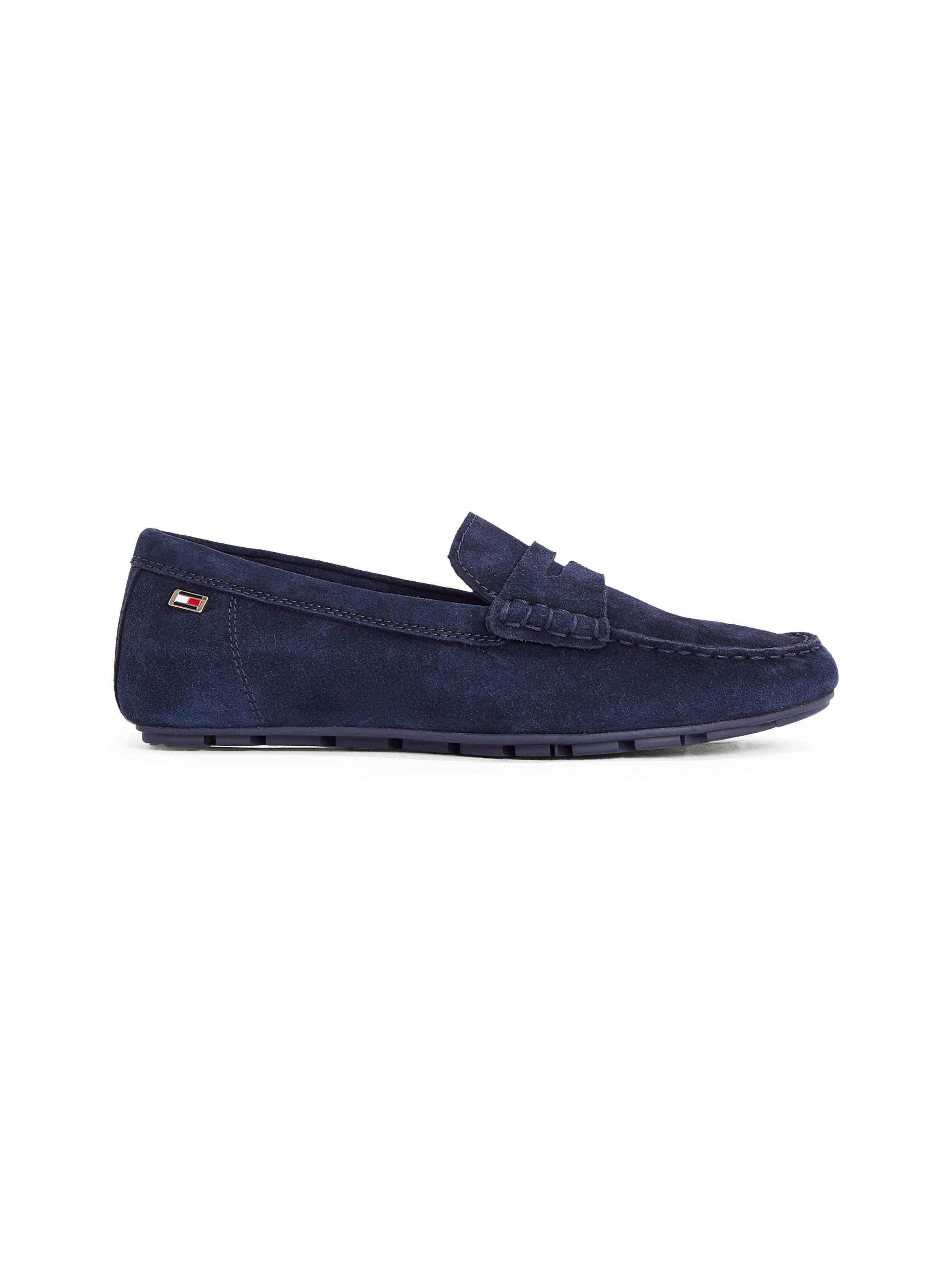 Tommy Hilfiger Instappers FLAG SOFT SUEDE DRIVER LOAFER , instapschoen, comfortabele schoen, moccasin, flats met modieuze decoratieve sluiting