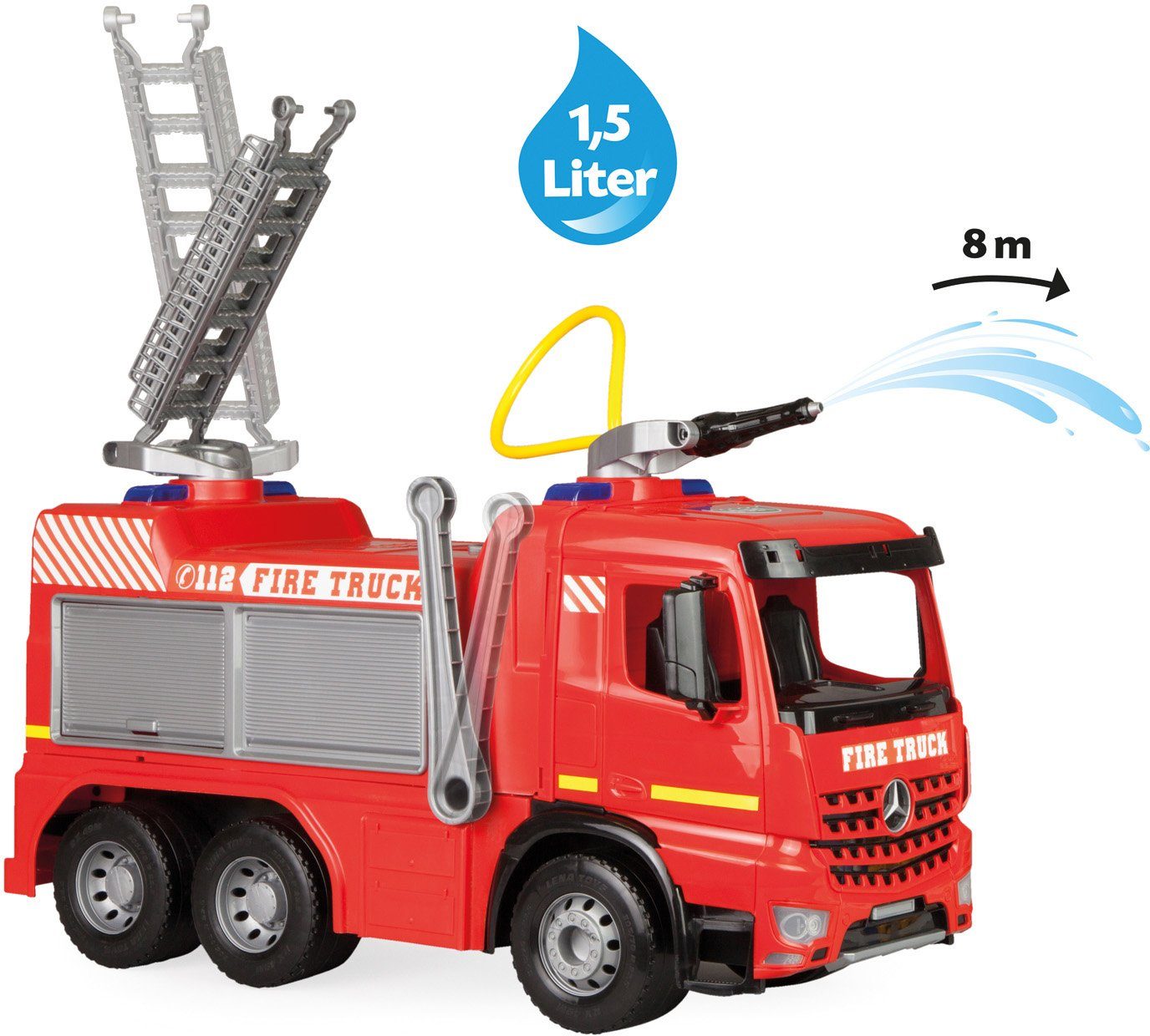 Lena® Speelgoed-brandweer Giga Trucks, Arocs rijdende brandweerauto