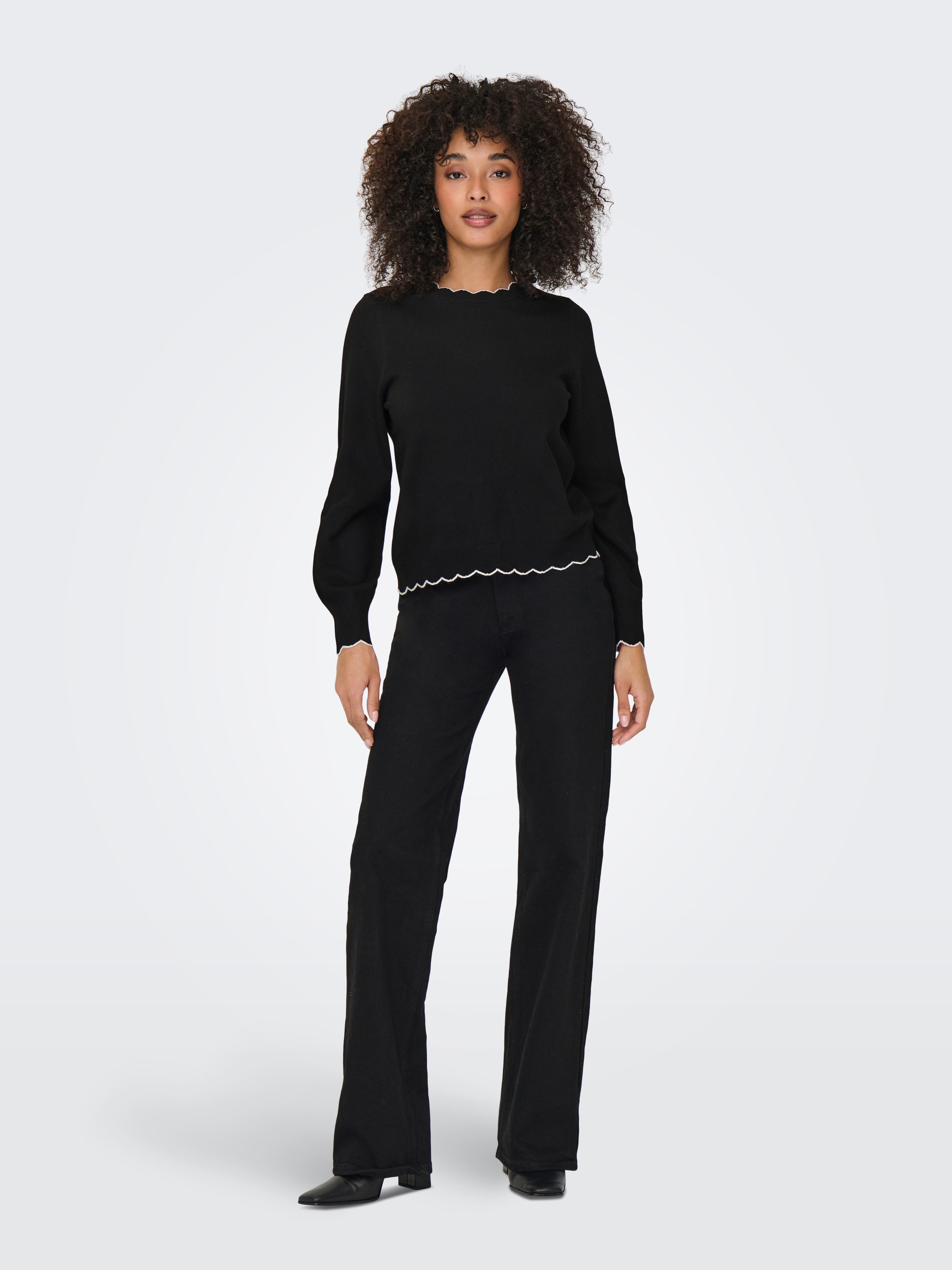 Only Gebreide trui ONLAMA LIFE LS O-NECK CC KNT