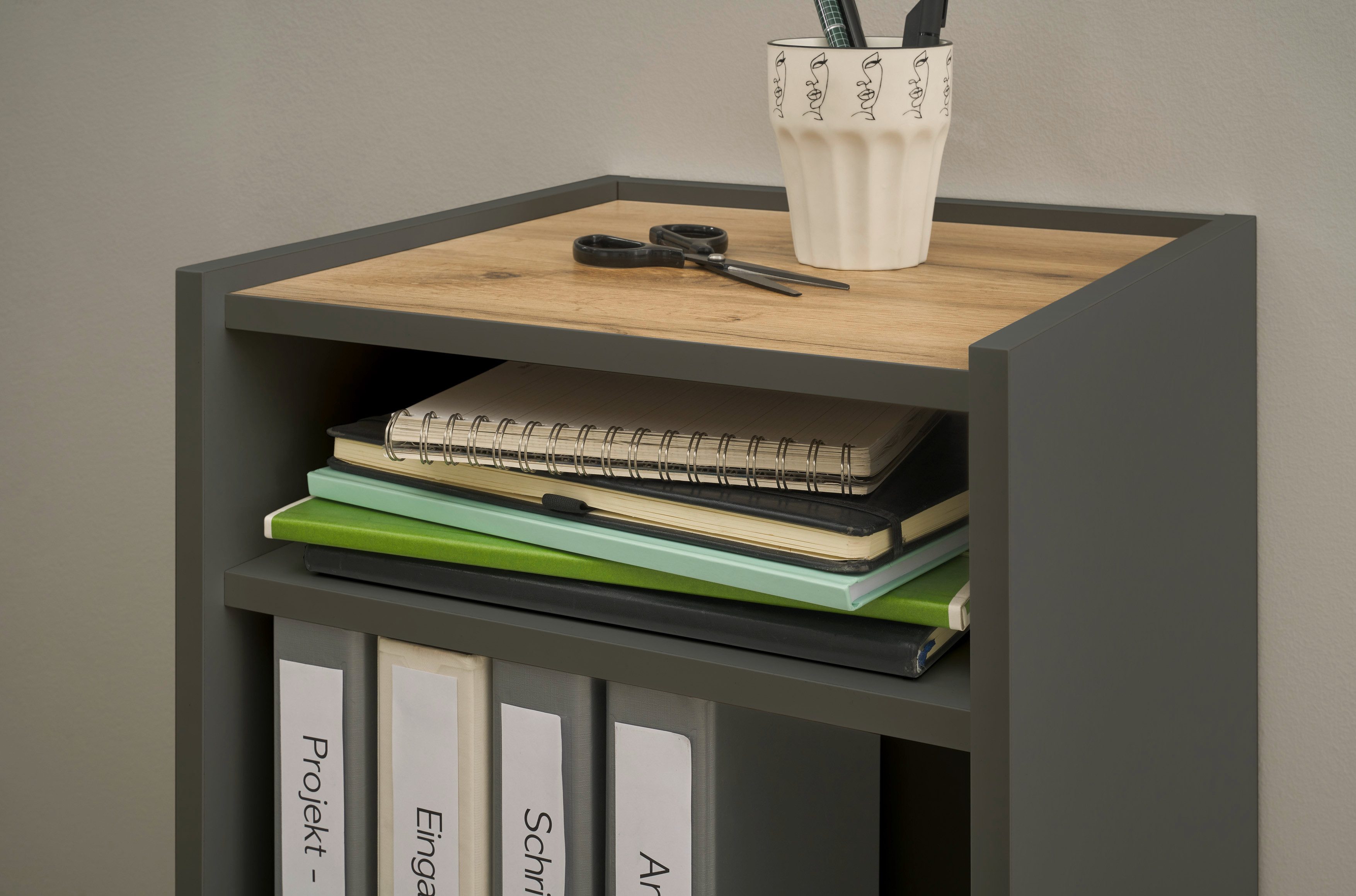 INOSIGN Kantoormeubelset CITY/GiRON, modern design, Thuiswerk, Kantoor in twee kleuren/Wotan Eik (set, 3-delig)
