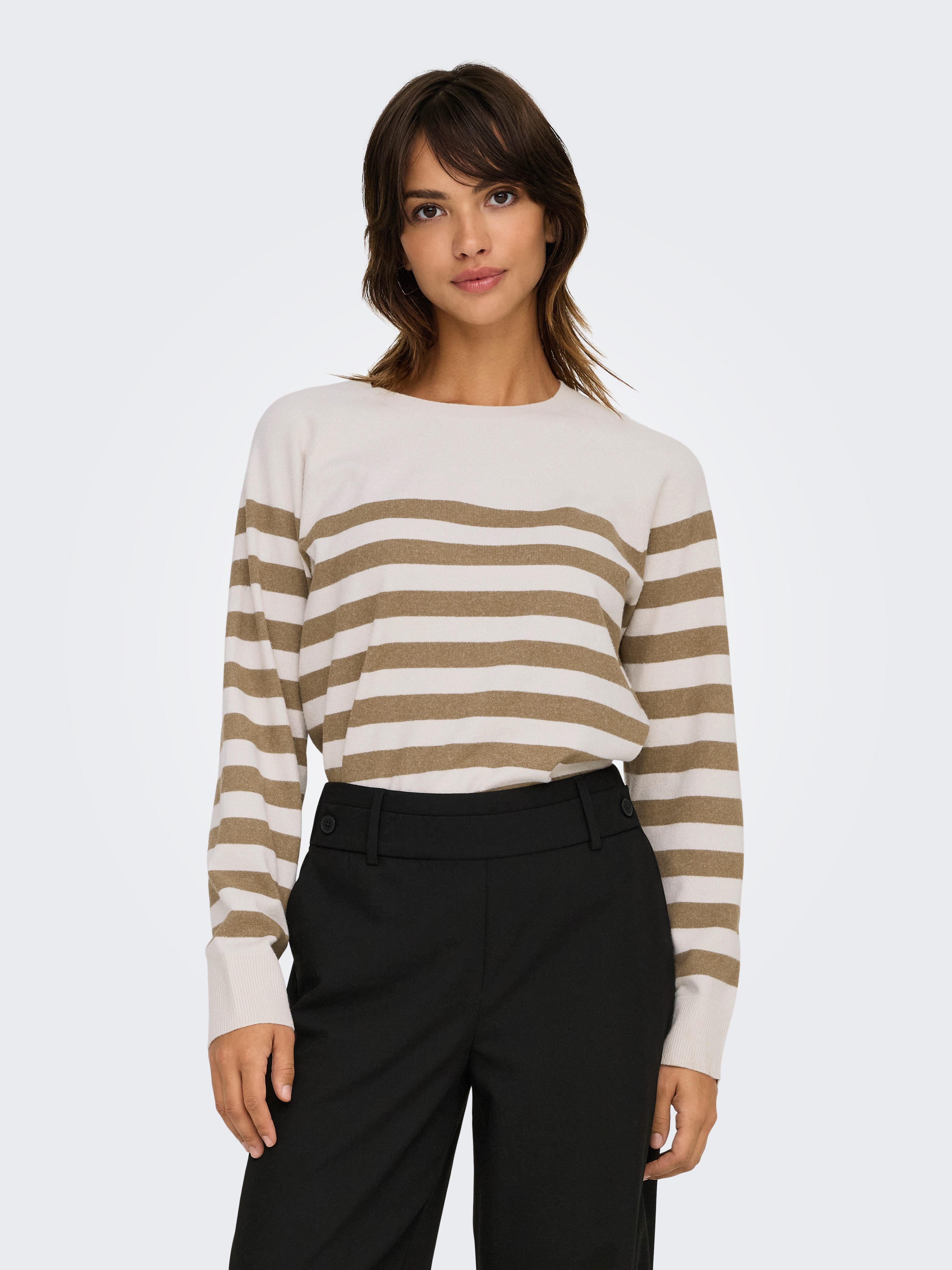 Only Trui met ronde hals ONLAMA LIFE LS RAGLAN O-NECK CC KNT