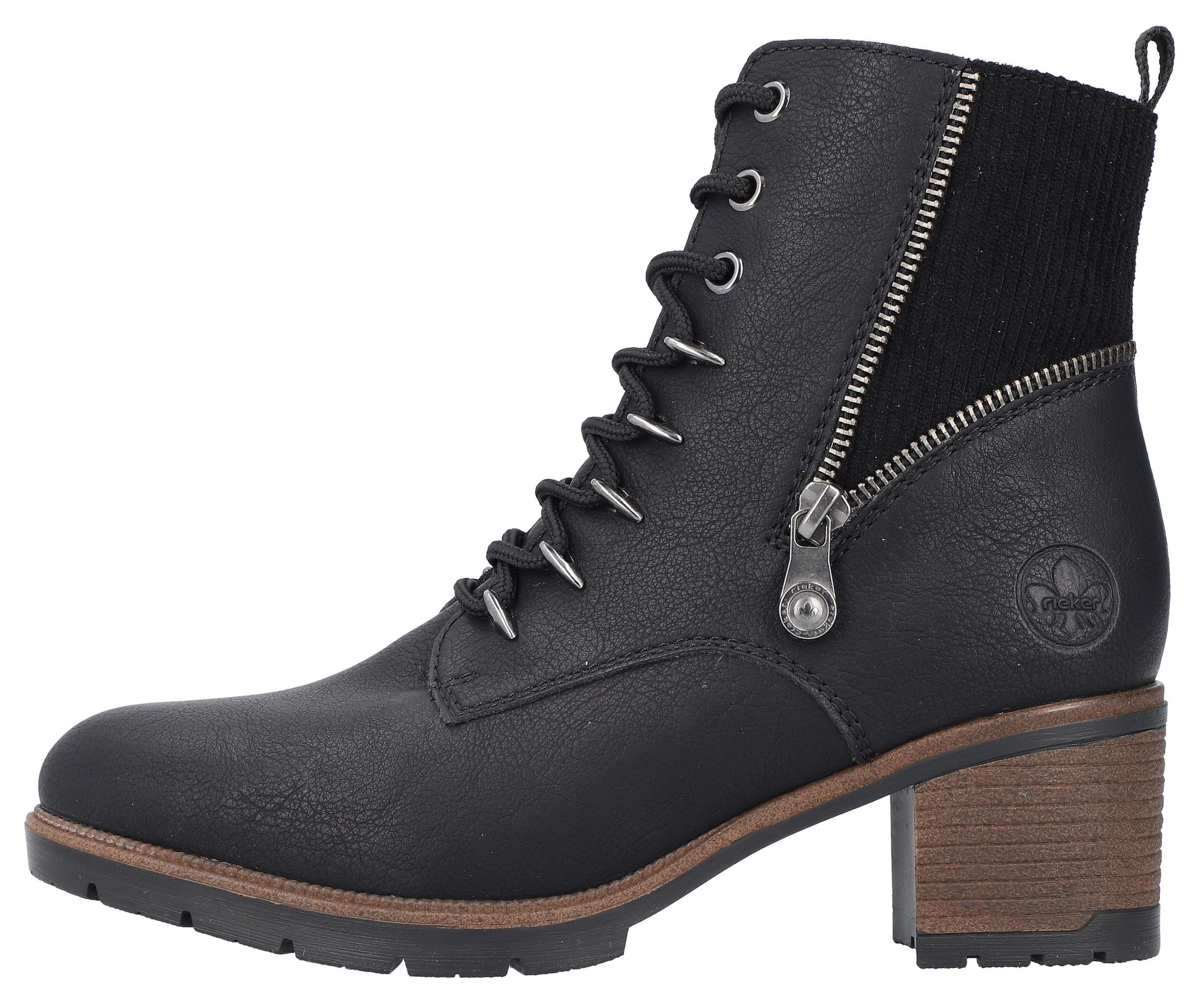 Rieker Winterlaarsjes veterschoenen, veterschoenen, hakken, smalle vorm