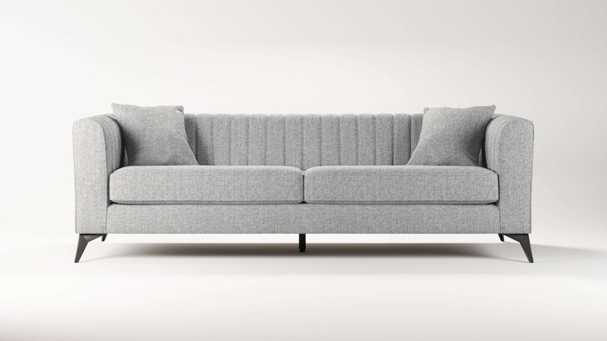 Places of Style 4-zitsbank MATTHEW elegant designsofa, afmetingen B/D/H: 231/86/74 cm XXL, stiksels in de rug, losse zitkussens, inclusief 2. sierkussen
