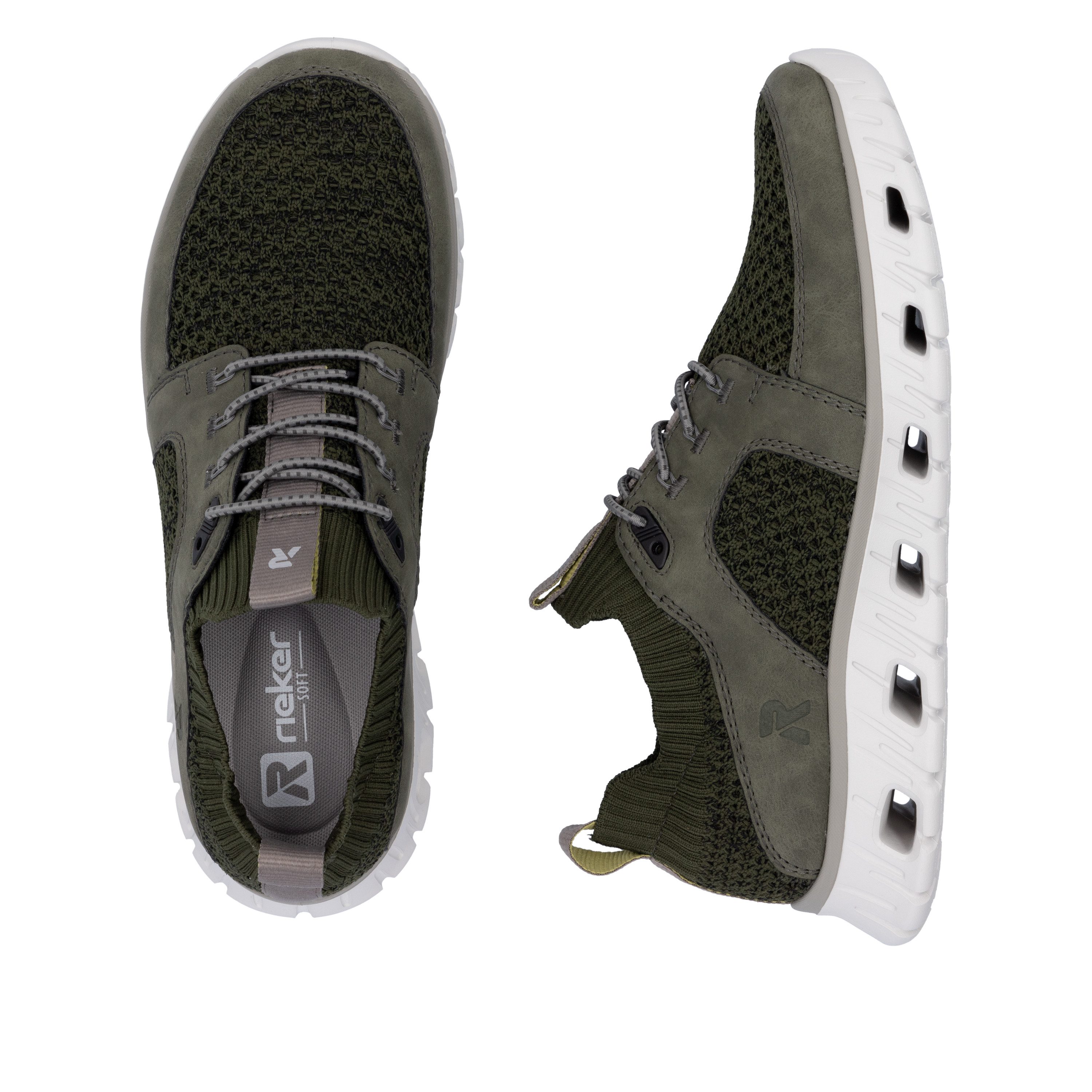 RIEKER Sport Slip-on sneakers , lage schoen, vrijetijdsschoen, slipper met modieuze loopzool