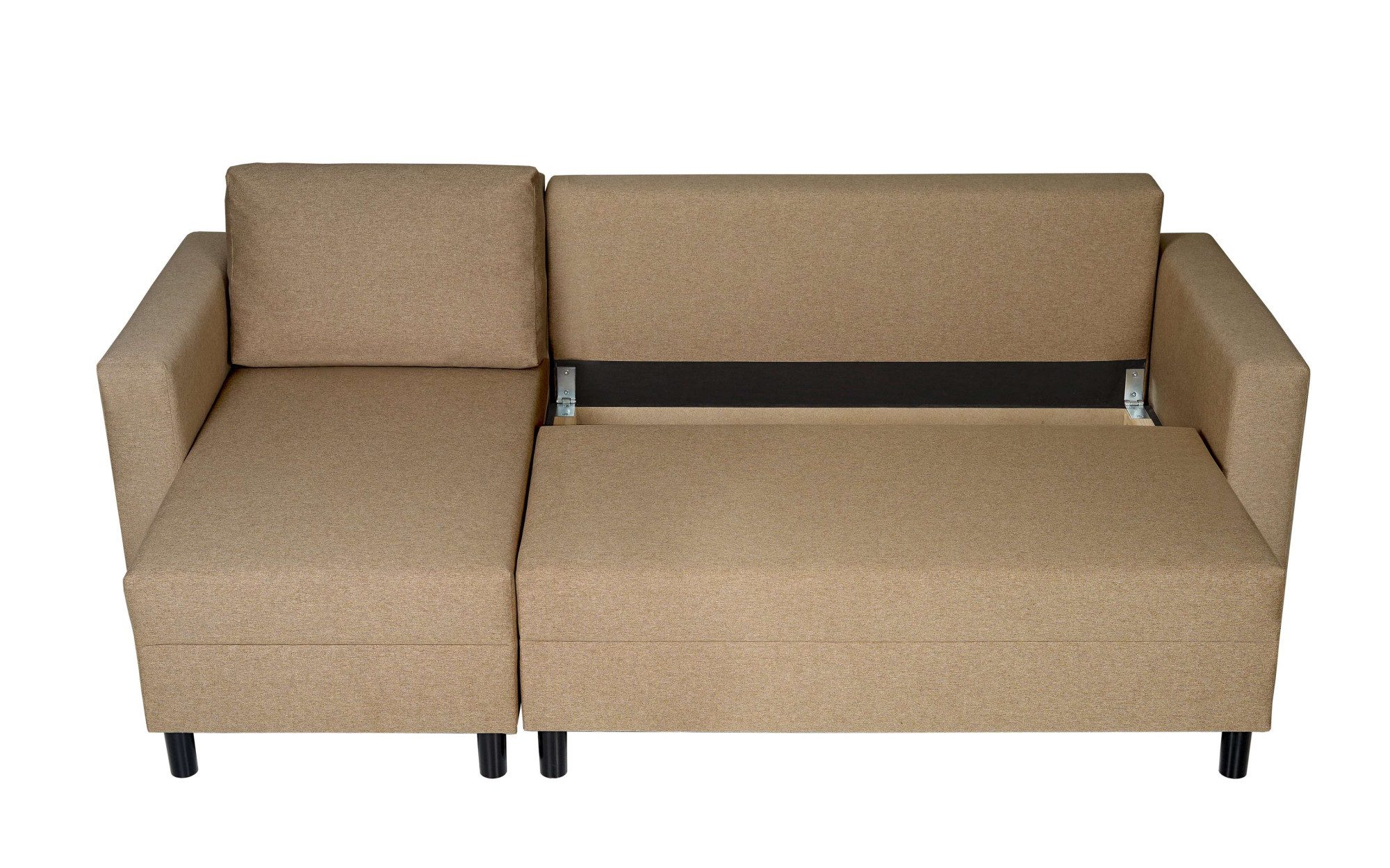 INOSIGN Hoekbank GLENOE slaapbank met bedlade, ottomane aan beide zijden te monteren L-vorm, afmetingen B/D/H: 230/135/84,5 cm, velvet & zachte structuur