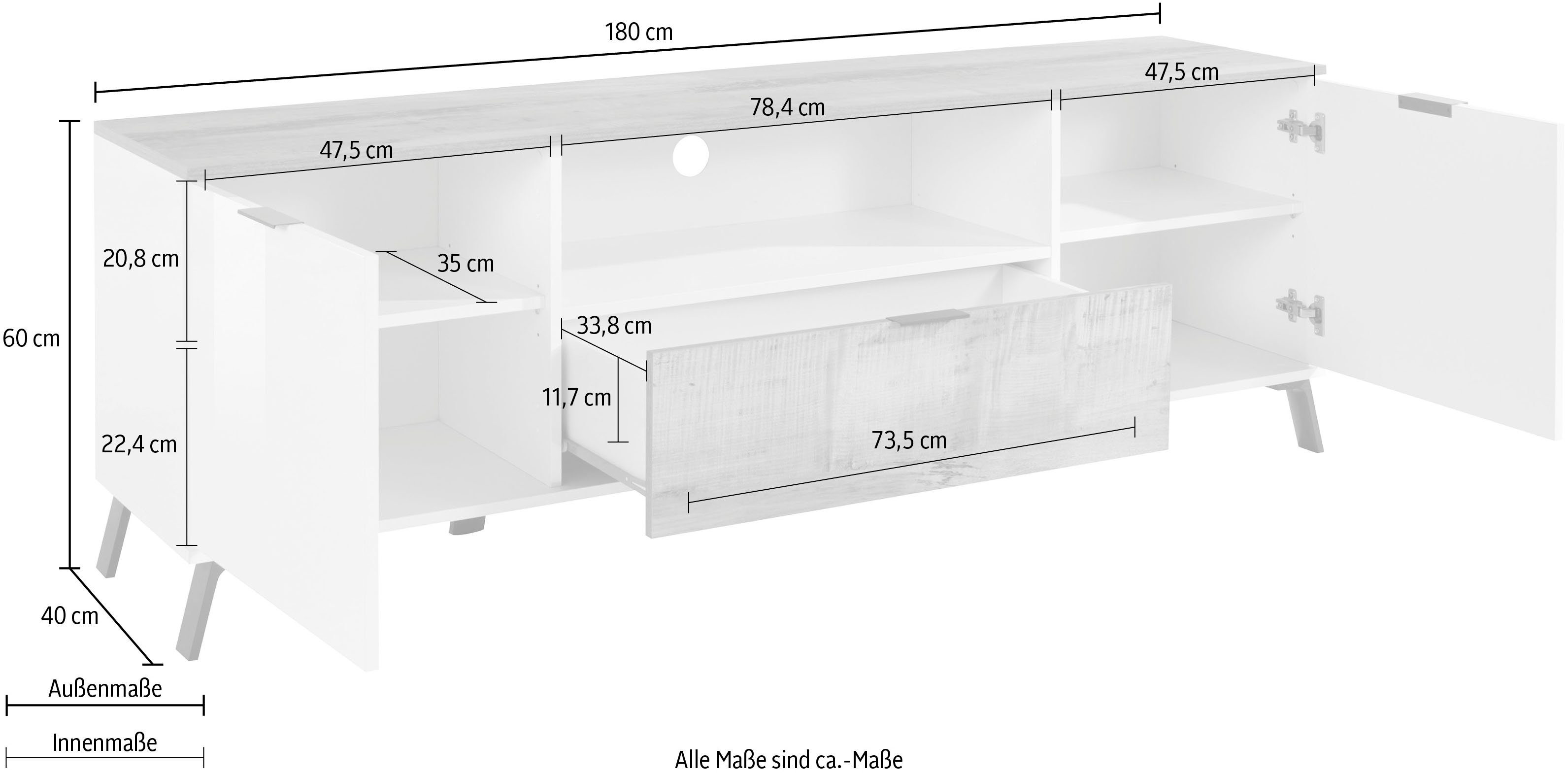 INOSIGN Tv-meubel CASANOVA TV-meubel, TV-kast