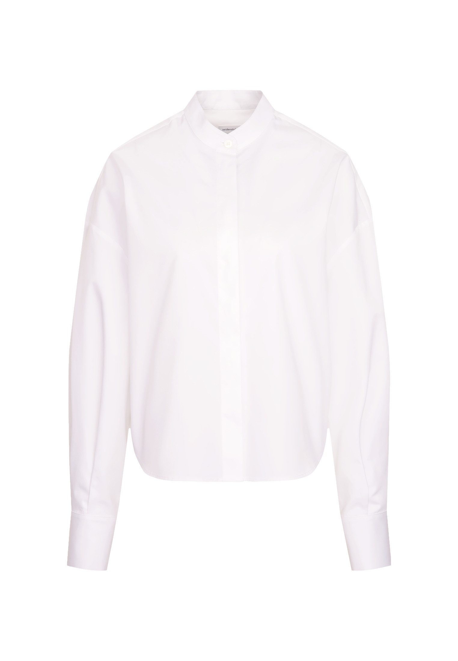 seidensticker Klassieke blouse Zwarte roos 1/1 ronde hals uni