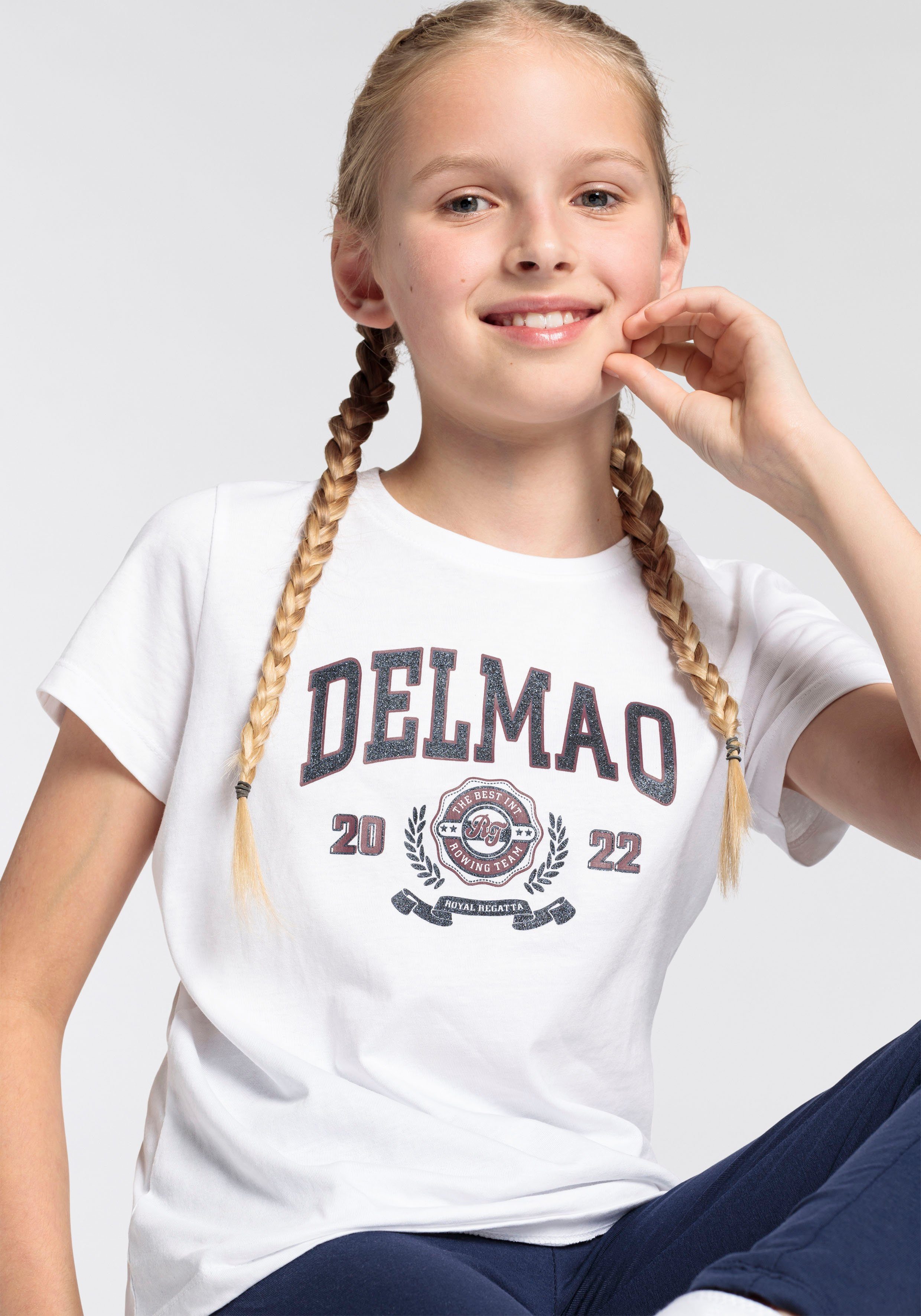 DELMAO T-shirt Voor meisjes met grote delmao-glitterprint