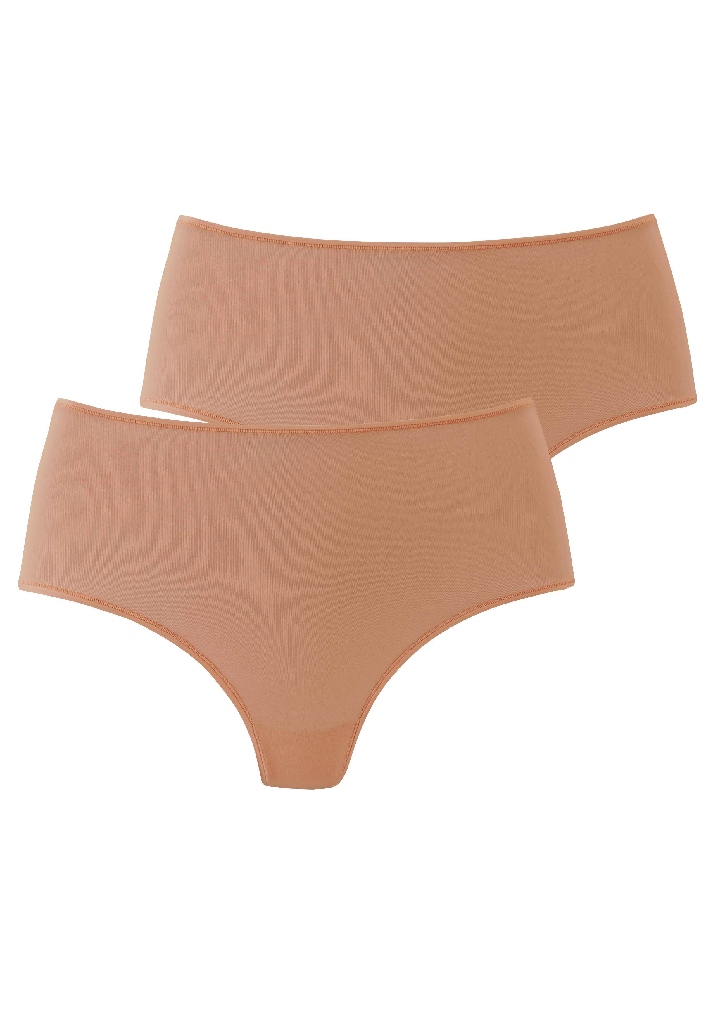Lascana String van zacht microvezel (Set van 2) dames strings maat 48/50 bruin