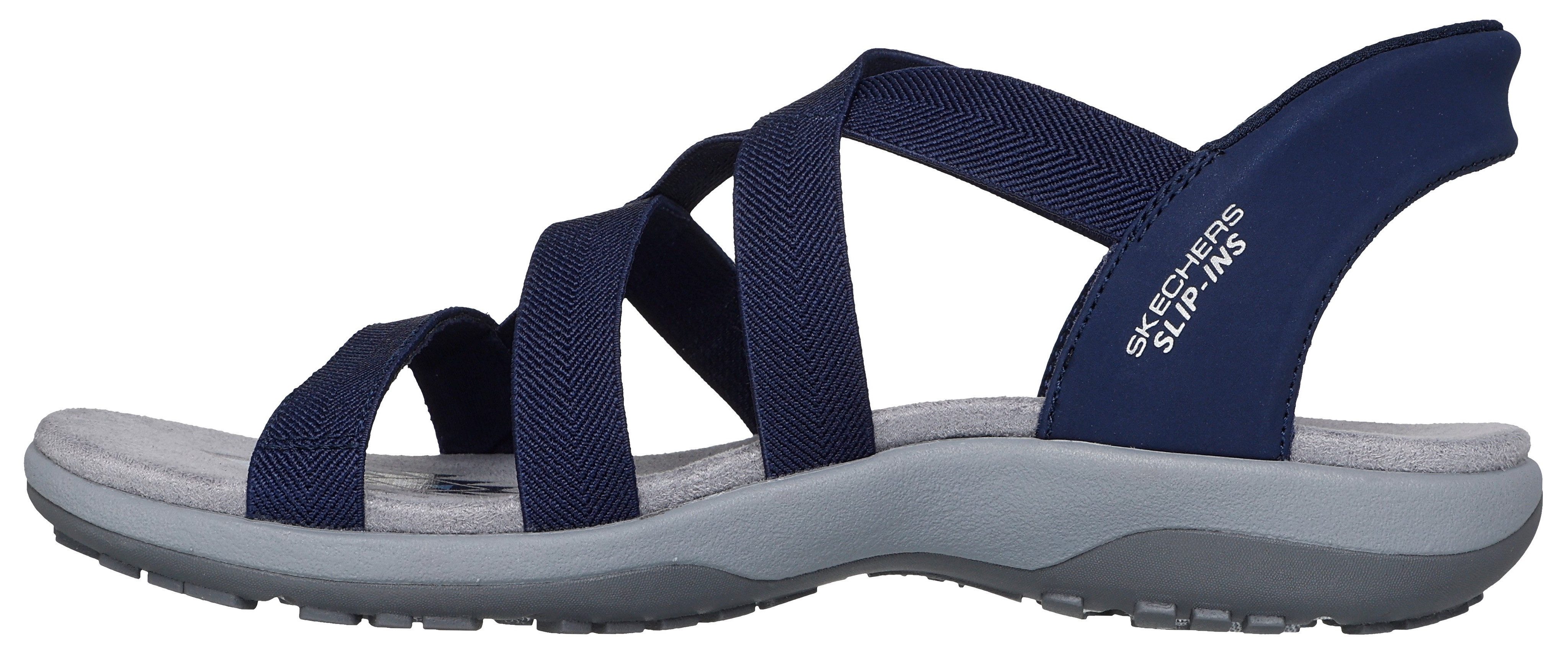 Skechers Sandalen REGGAE SLIM-STRETCH FLEX , flats, trekking sandaal met slip-ins functie