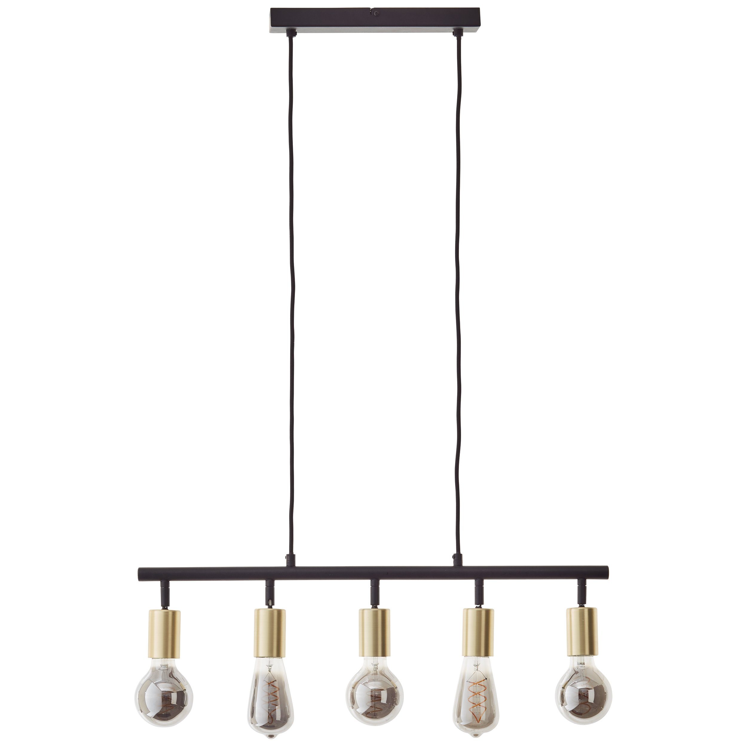 Brilliant Leuchten Hanglamp Tiffany Hanglamp 90 x 63 cm, E27, hoogte verstelbaar, metaal/bamboe (1 stuk)