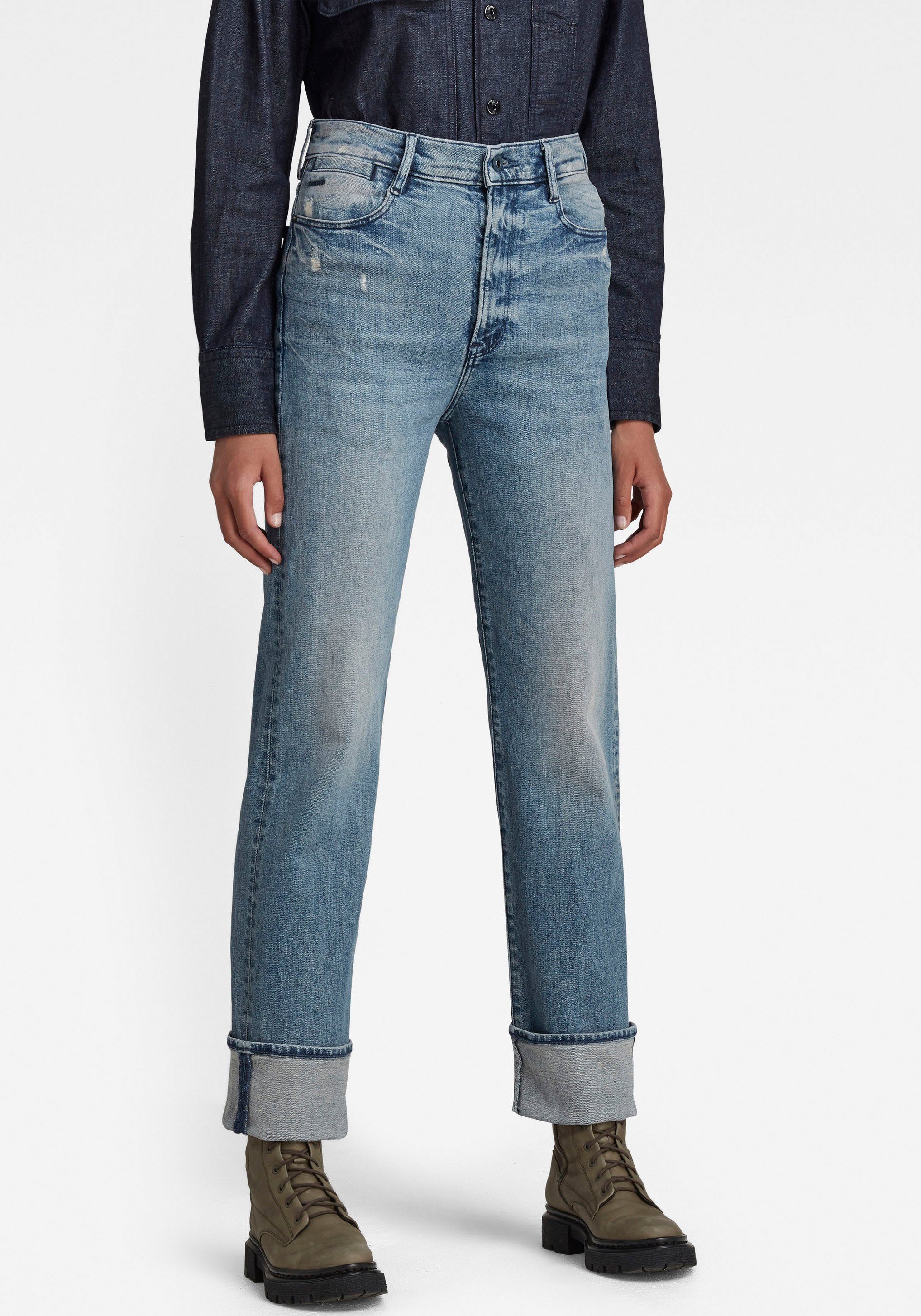 Berg Perth Blackborough ergens G-Star RAW Straight jeans Jeans Tedie Ultra High Straight authentieke  wassing met used-effecten makkelijk gekocht | OTTO