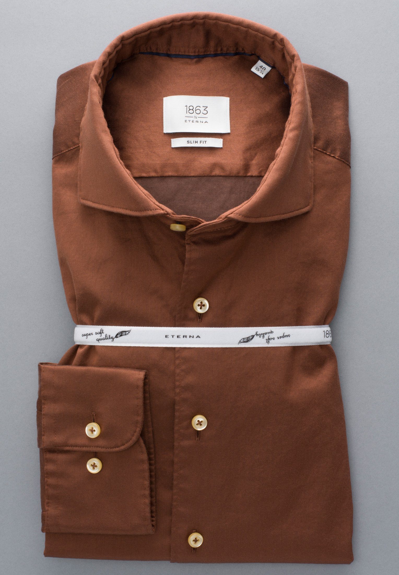 Eterna Overhemd met lange mouwen Slim fit EASY IRON (gemakkelijk te strijken)