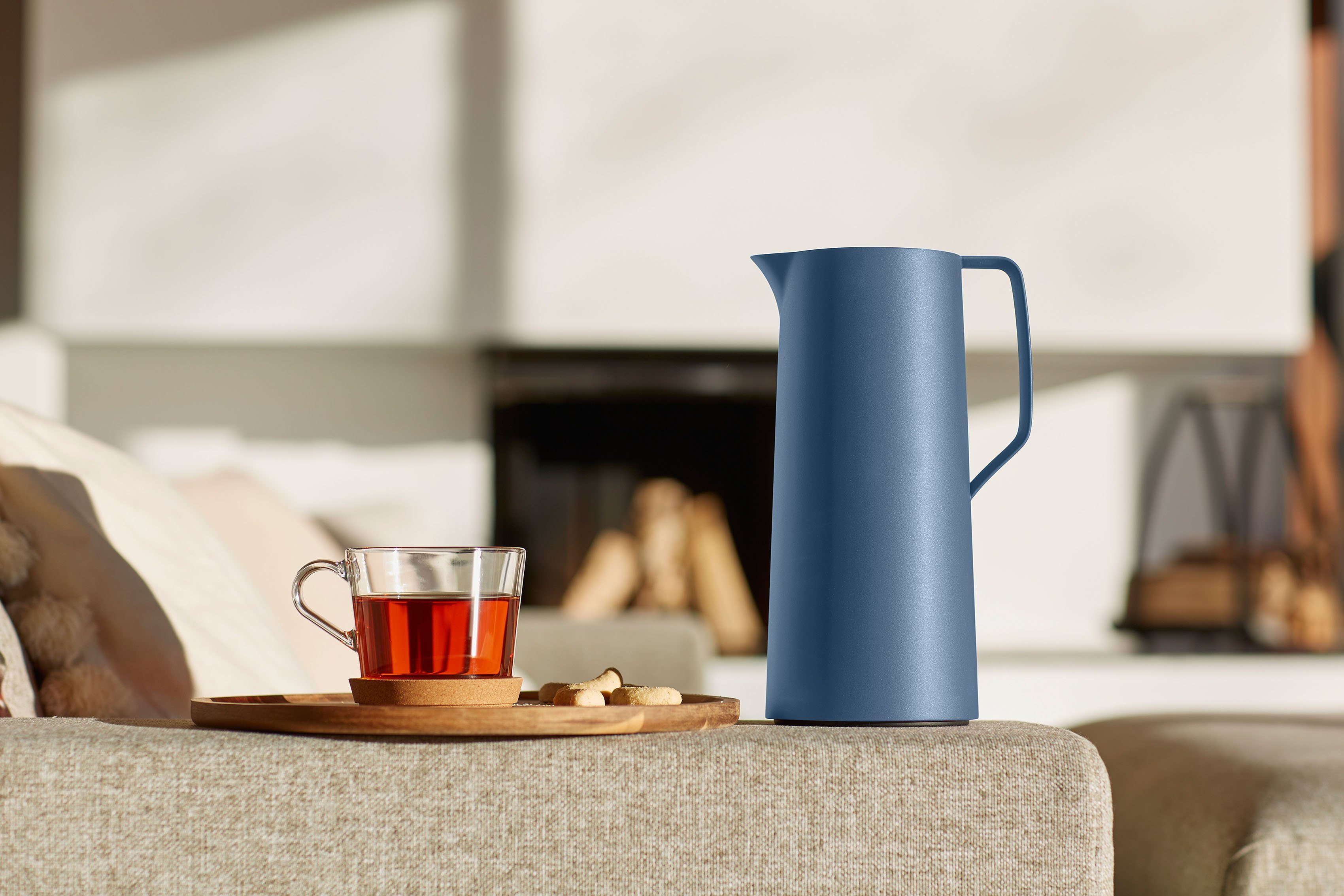 Emsa Thermoskan Motiva Quick-Press deksel, eenhandbediening, 12u warm/24u koud, glazen fles (1 stuk)