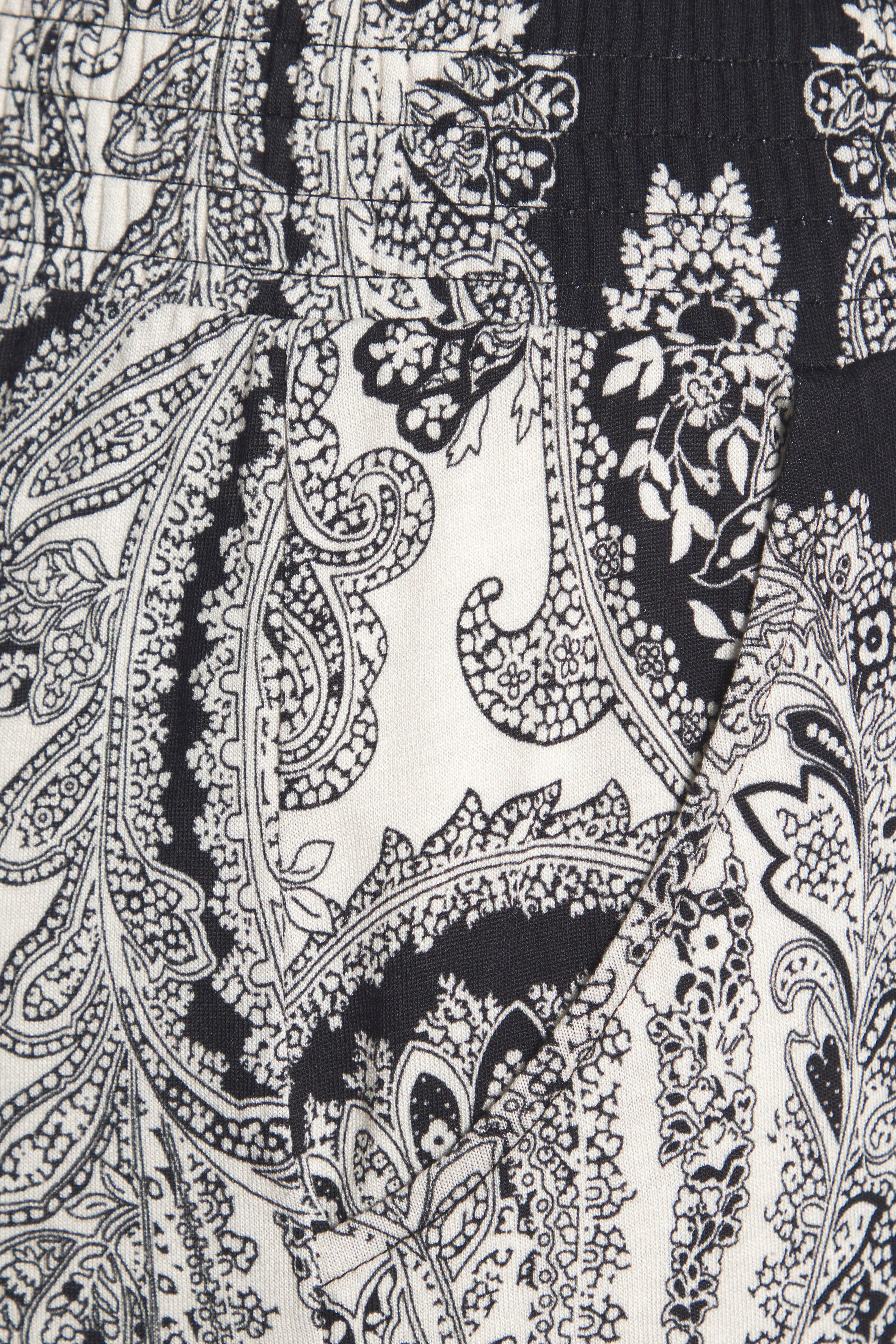 Lascana Jerseybroek met paisleydruk en zakken, elastische tailleband, zomerbroek