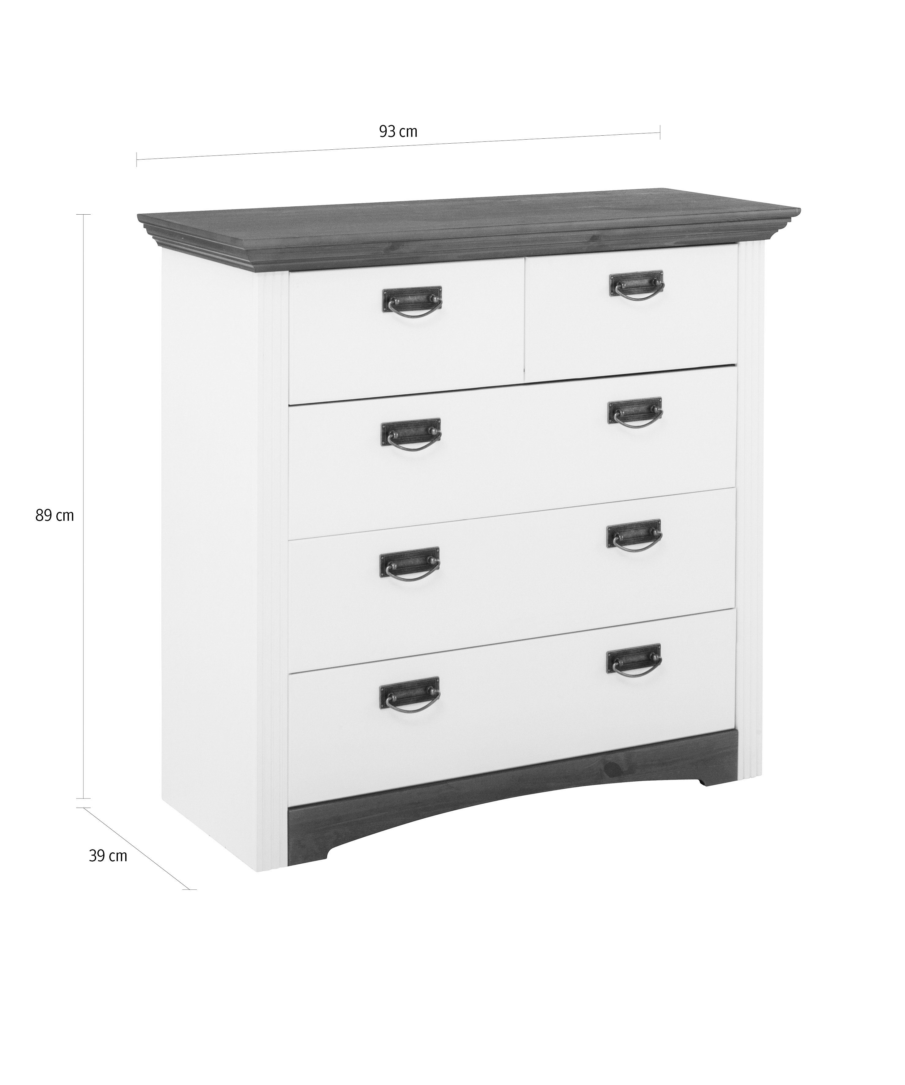 Home affaire Ladekast Konrad Breedte 94 cm, van massief, FSC®-gecertificeerd dennenhout
