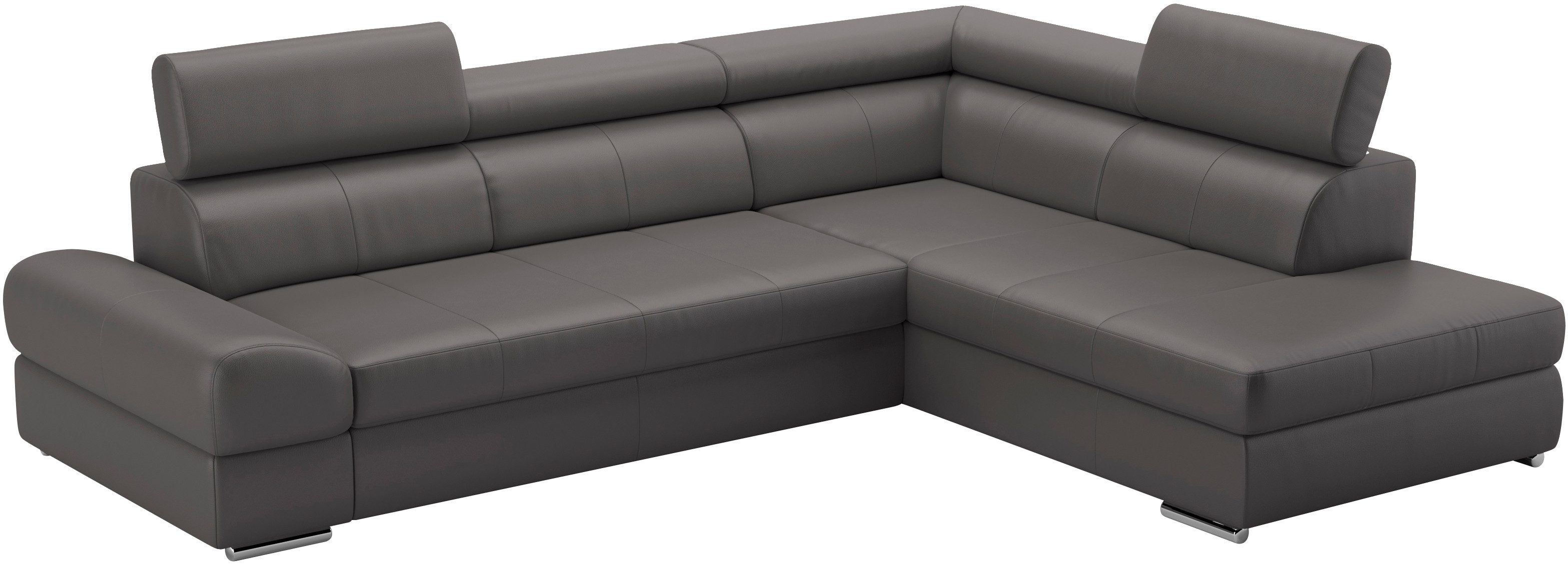 sit&more Hoekbank Broadway L-vorm met verstelbare hoofdsteunen, naar keuze met slaapfunctie