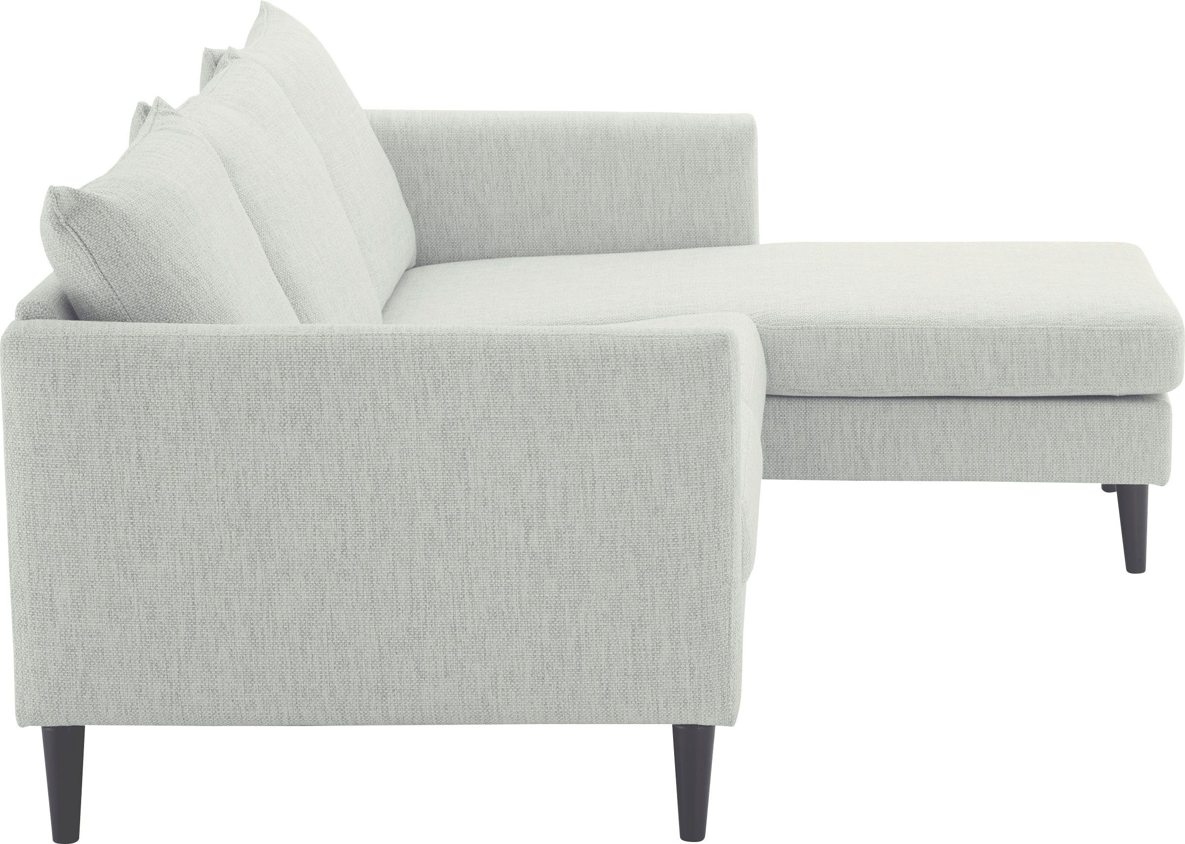 ATLANTIC home collection Hoekbank Rekvik L-vorm met golfvering, ottomane aan beide kanten te monteren