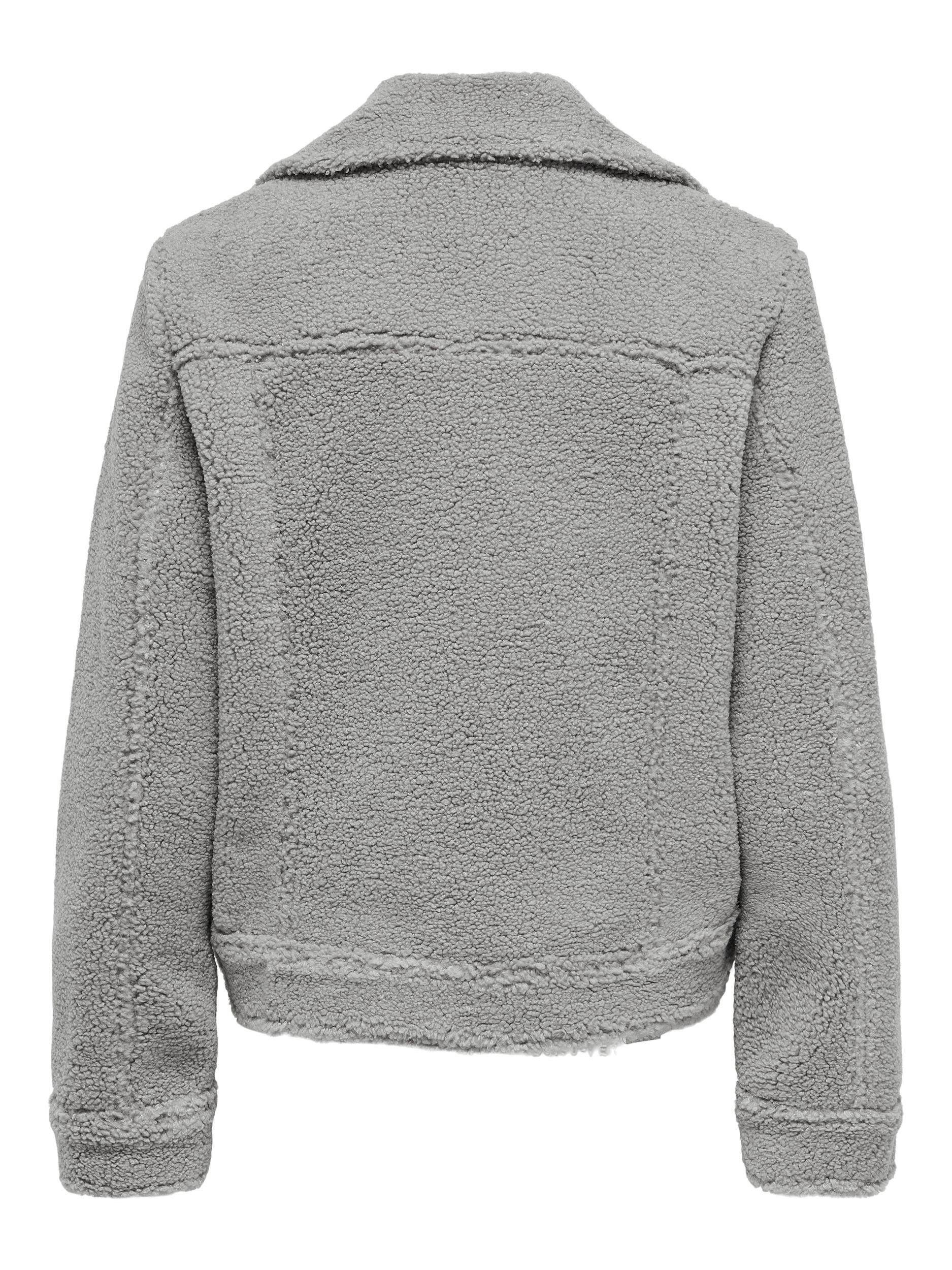 Only Bikerjack ONLRIO TEDDY BIKER JACKET CC OTW in bikerstijl van knuffelzachte teddypluche