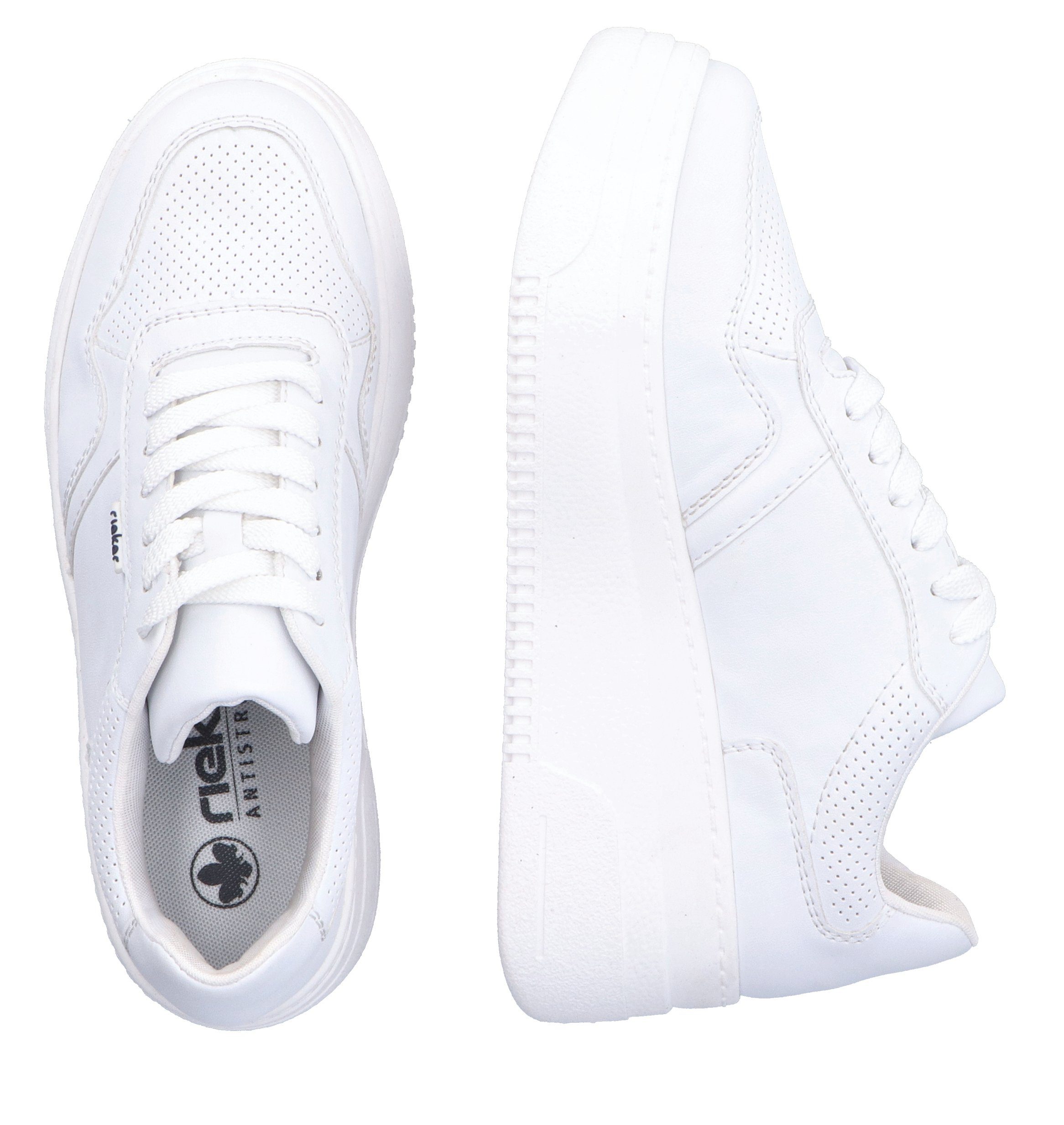 Rieker Plateausneakers met losse inlegzool, vrijetijdsschoen, lage schoen, veterschoen
