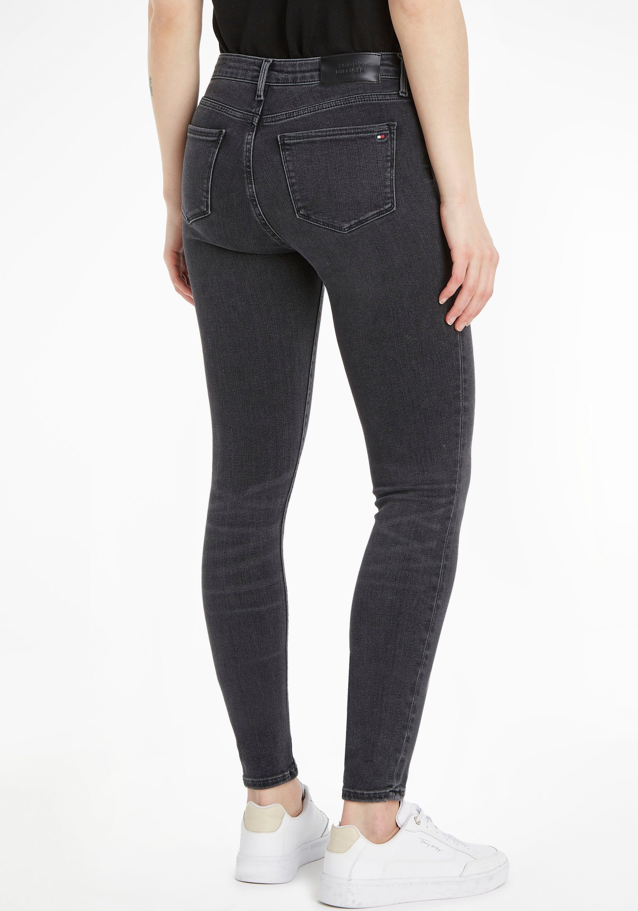 Tommy Hilfiger Skinny fit jeans TH FLEX COMO SKINNY RW GYA met tommy hilfiger logo-badge (TH FLEX COMO SKINNY RW)