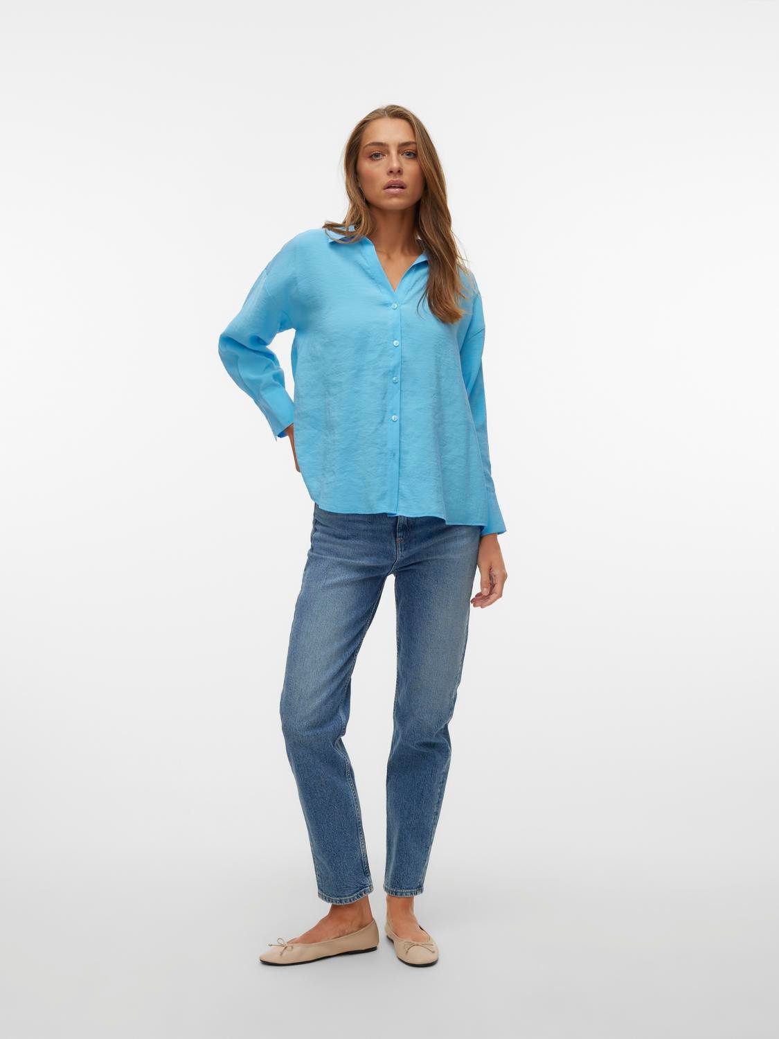 Vero Moda Overhemdblouse VMQUEENY LS OVERSIZE SHIRT WVN GA NOOS