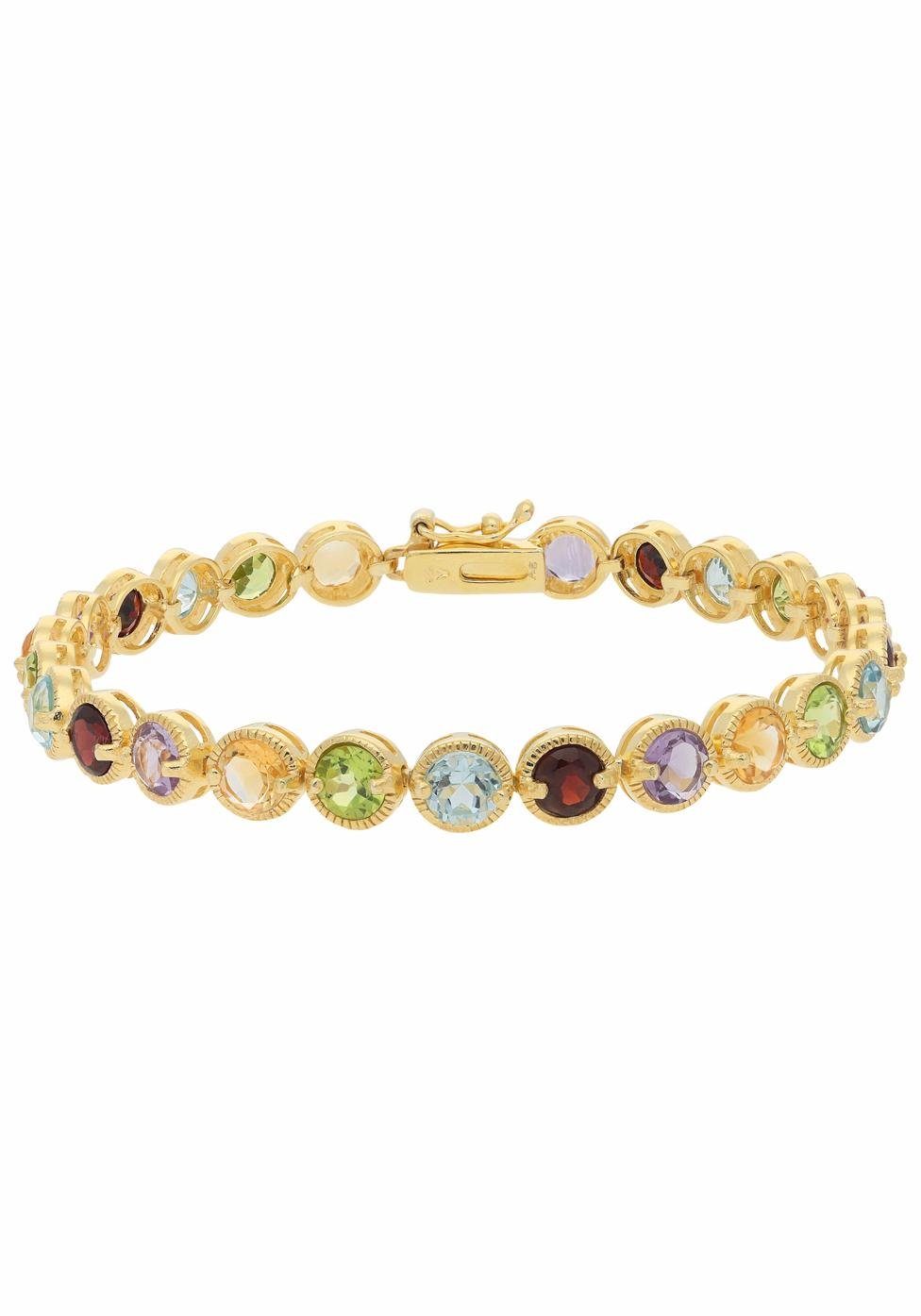 NU 20% KORTING: Firetti armband met amethist, granaten, peridot, citrien en blauwe topaas (behandeld