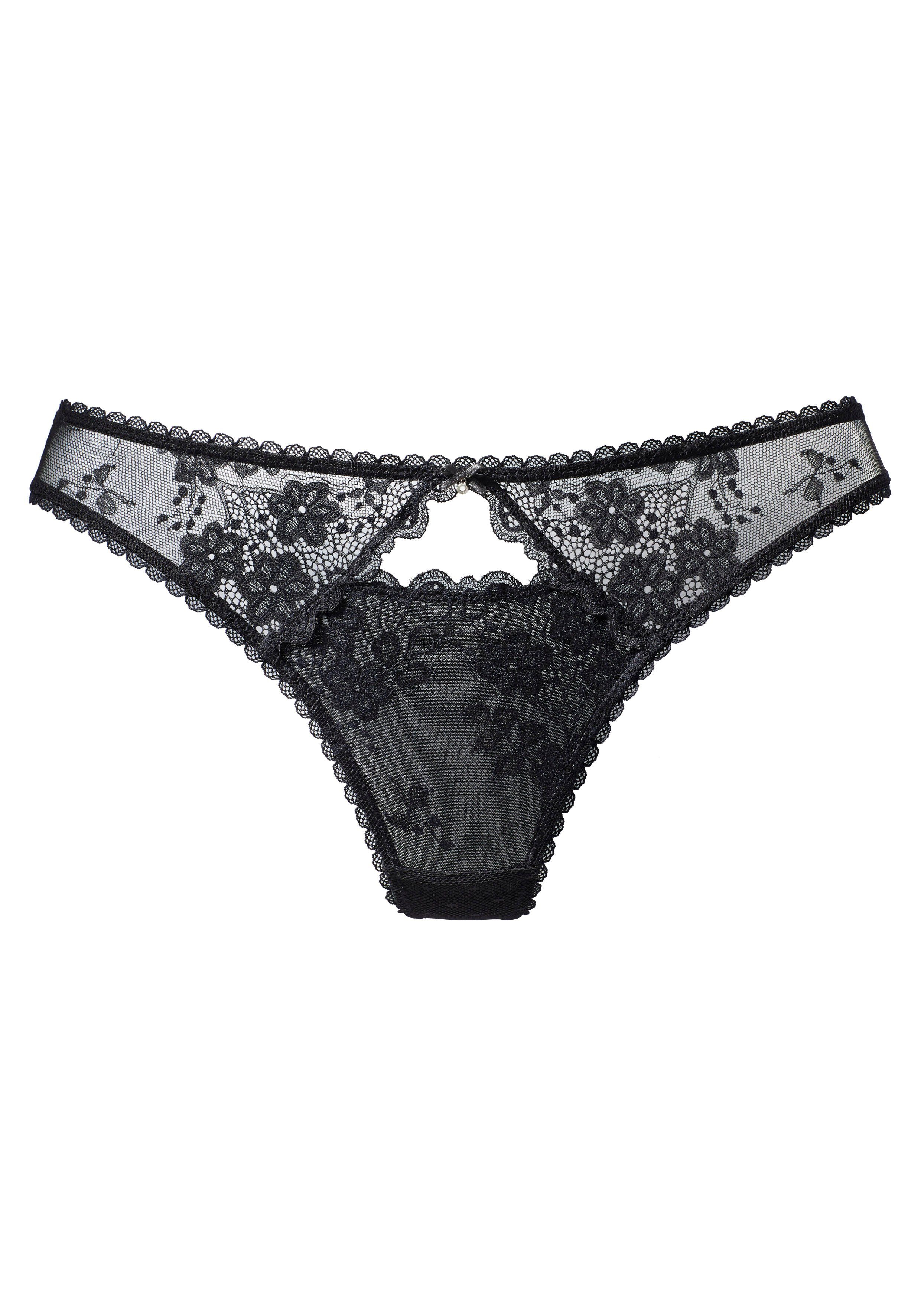 Vivance String met verleidelijke cut-out en fijne sierstrik met accessoire