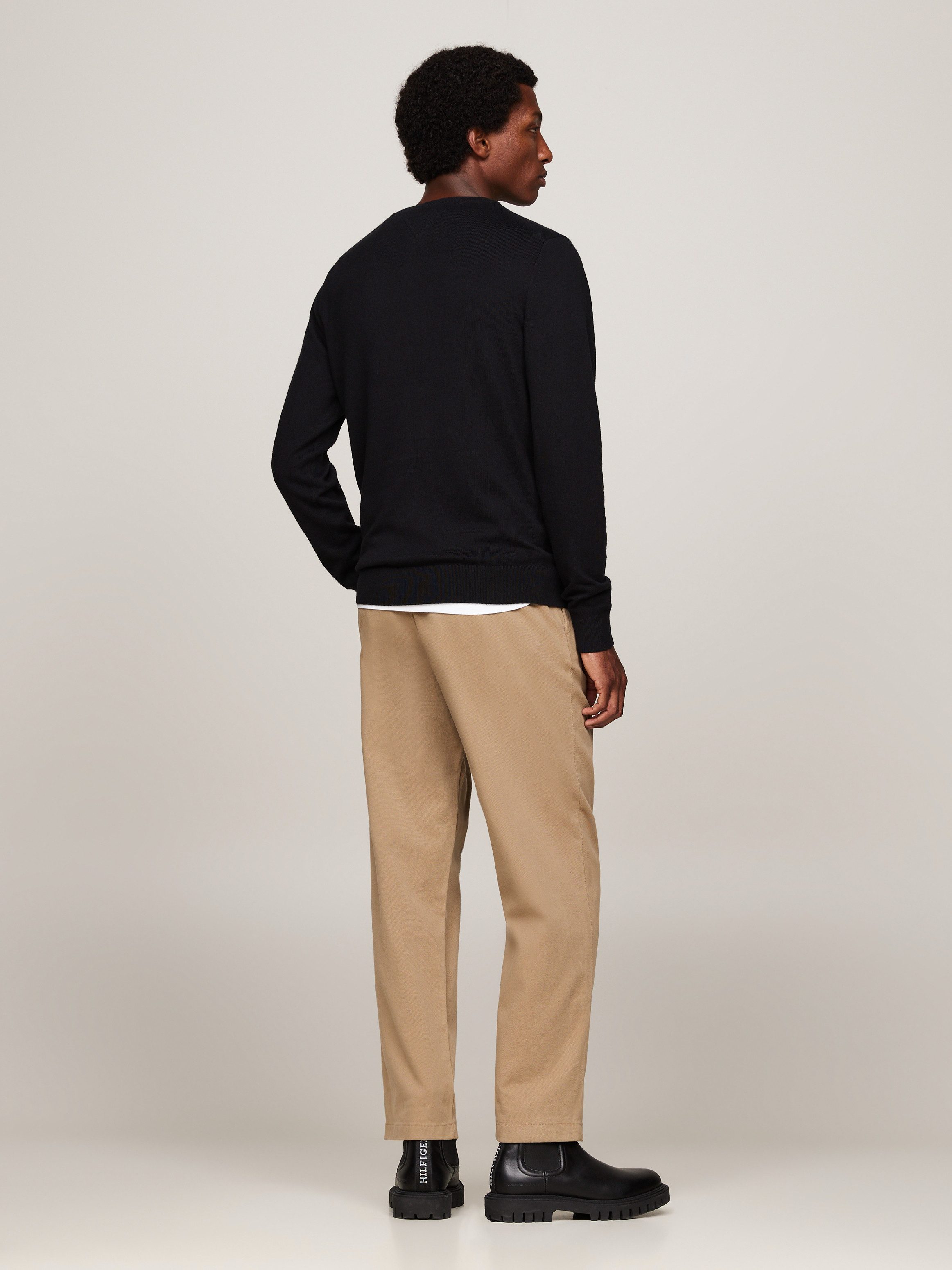 Tommy Hilfiger Trui met V-hals PIMA ORG CTN CASHMERE V NECK