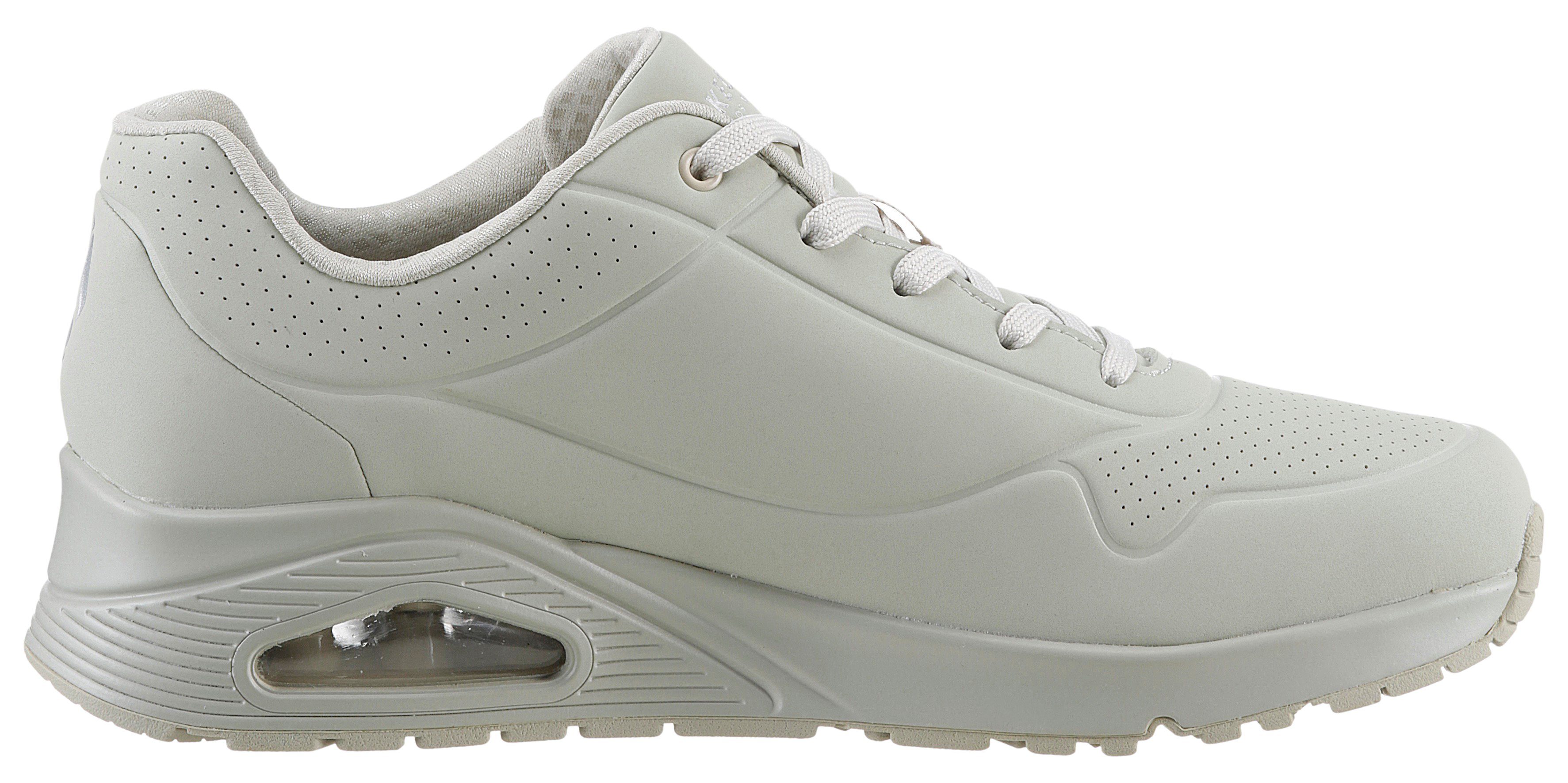 Skechers Sneakers met sleehak UNO STAND ON AIR Vrijetijdsschoen, lage schoen, veterschoen met zacht gevoerde binnenzool