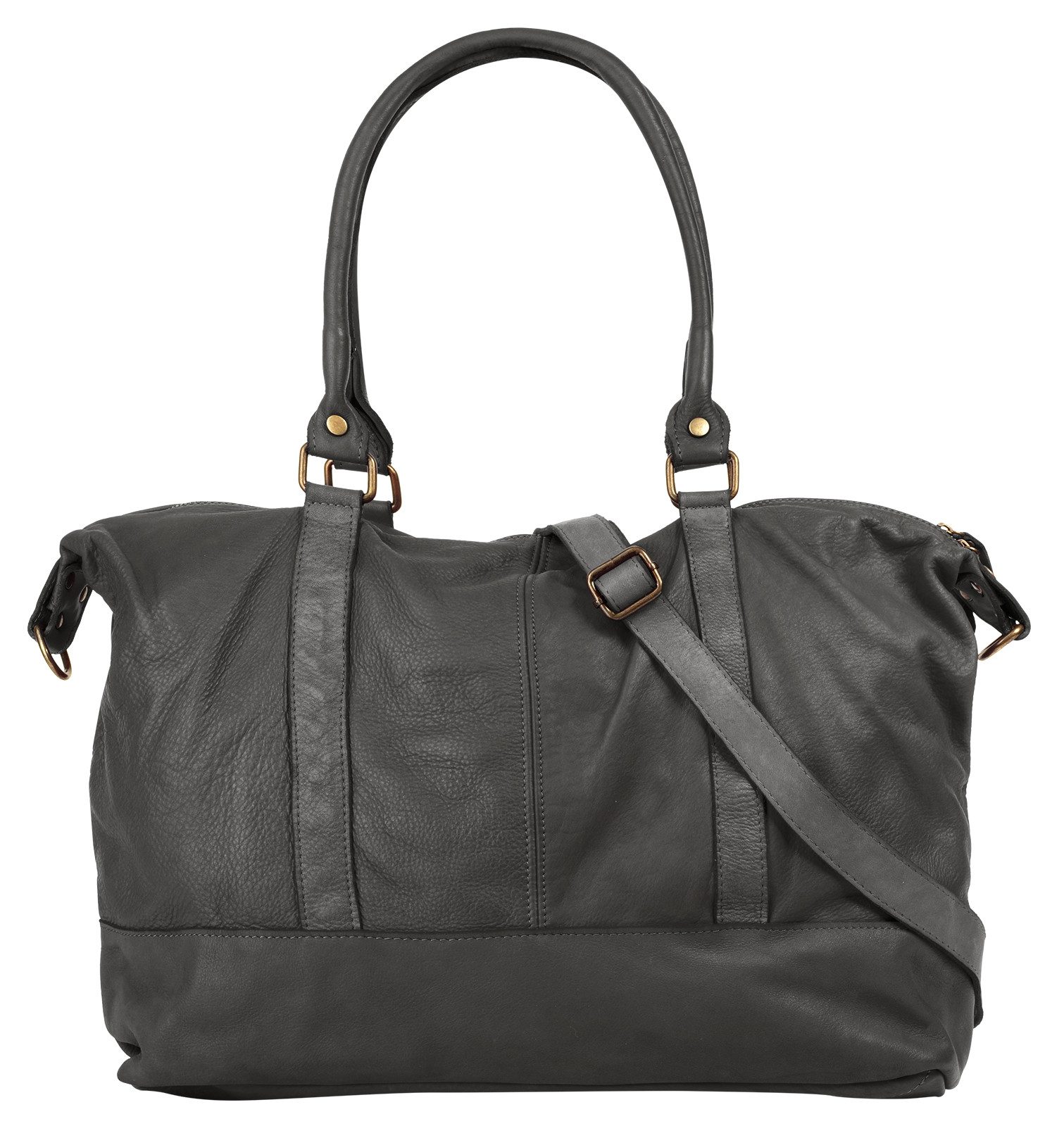 Samantha Look Reistas echt leer, made in italy dames tassen grijs