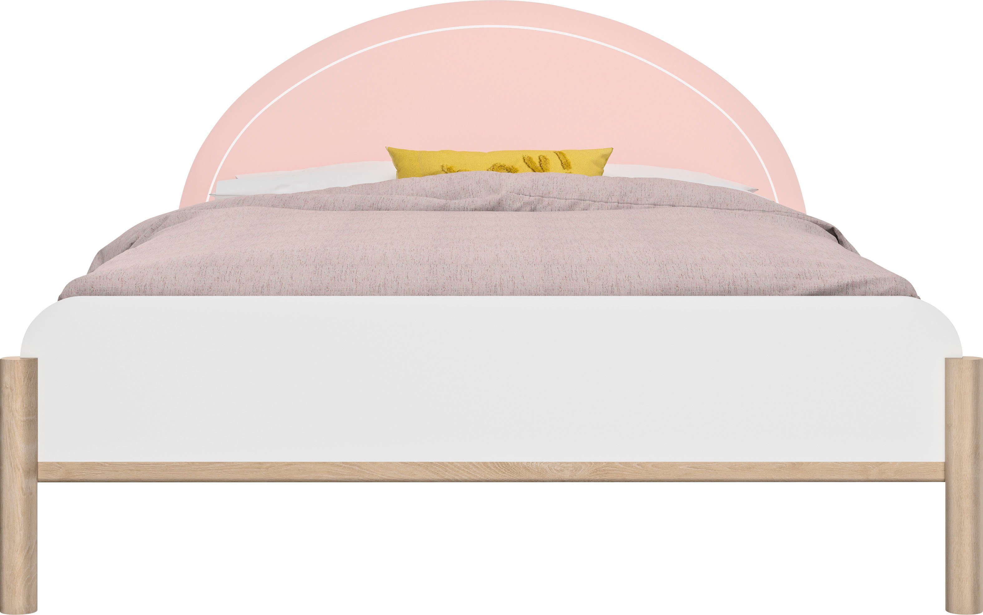 Gami Kinderbed 1-persoons, kinderbed, met ledverlichting bij het hoofdbord, 90x200 cm